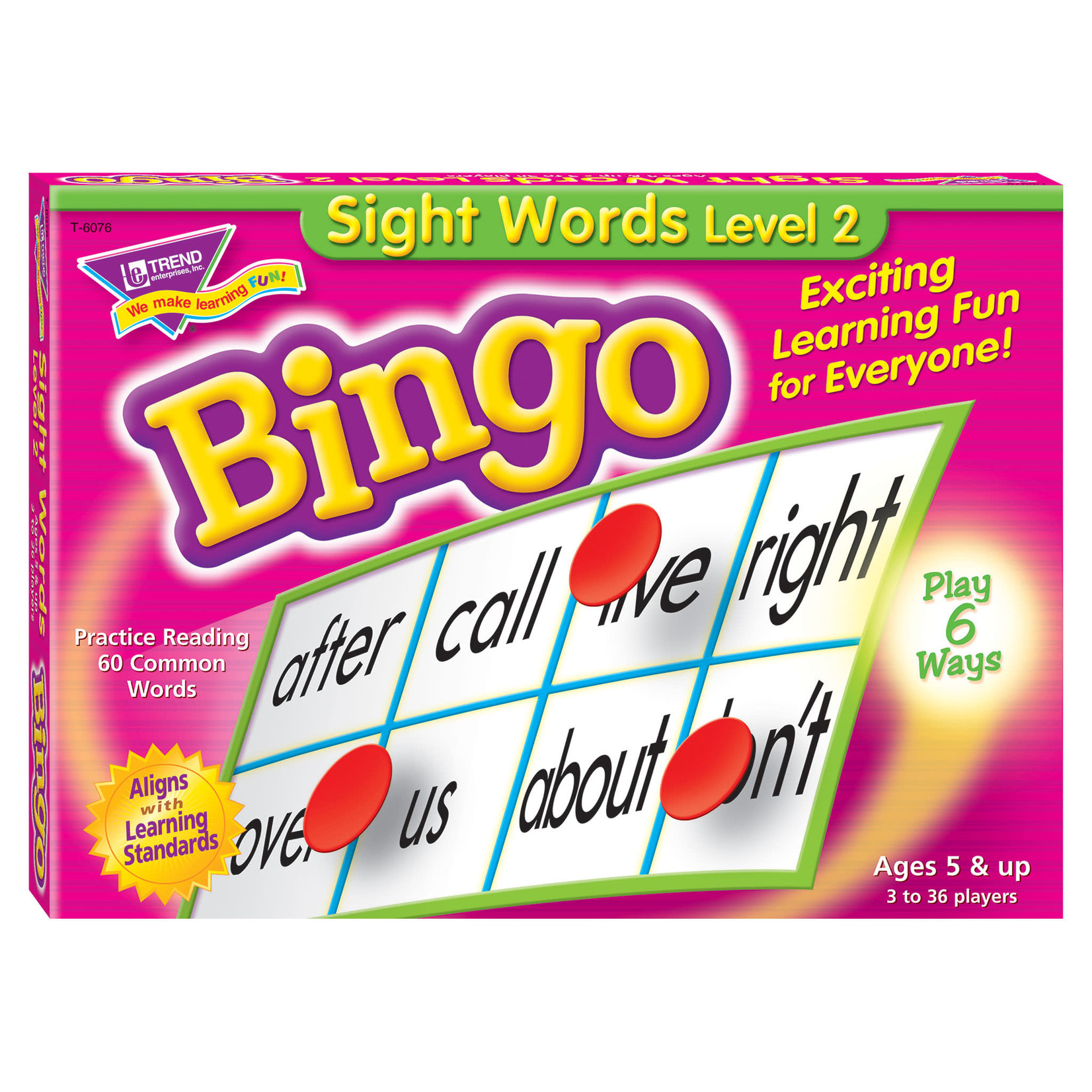 TREND Sight Words Bingo #2