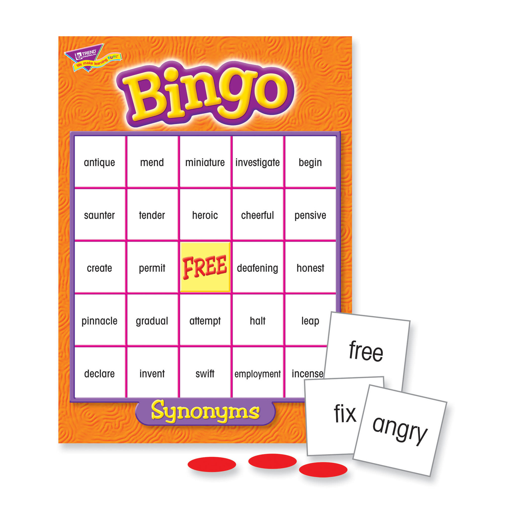 Synonym Bingo Card