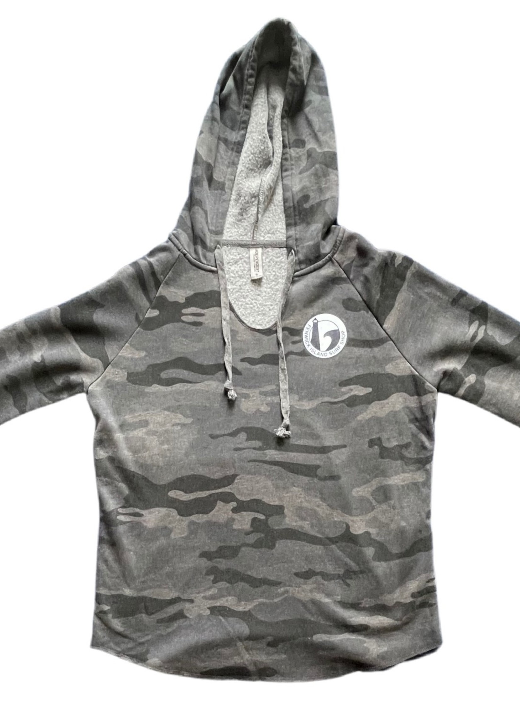 "ROUND" HOOD BLACK CAMO