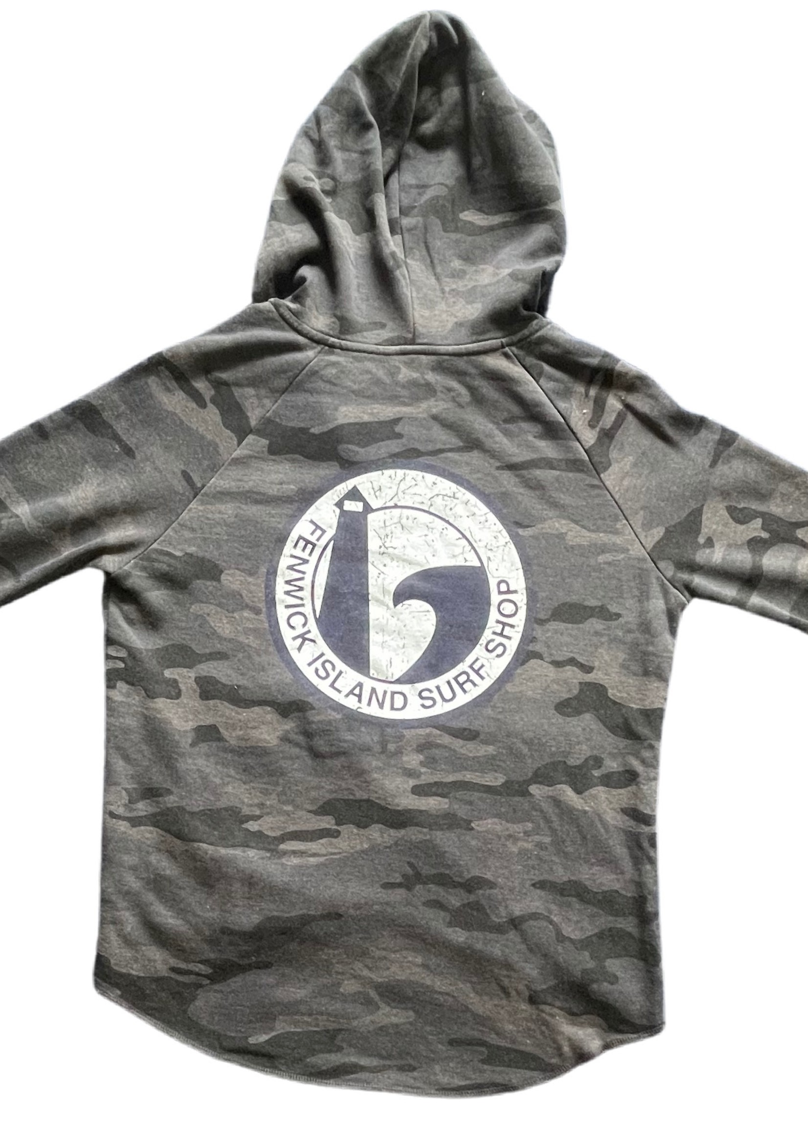 "ROUND" HOOD BLACK CAMO