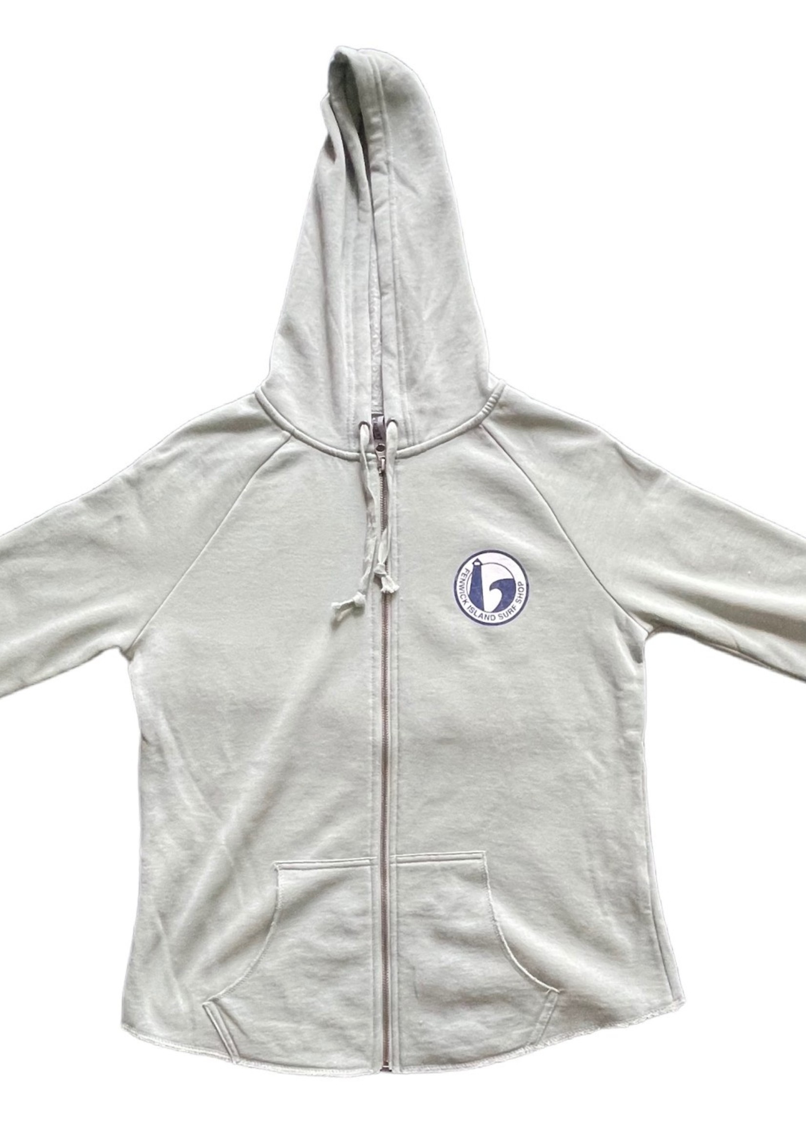 "ROUND" ZIP  UP SAGE