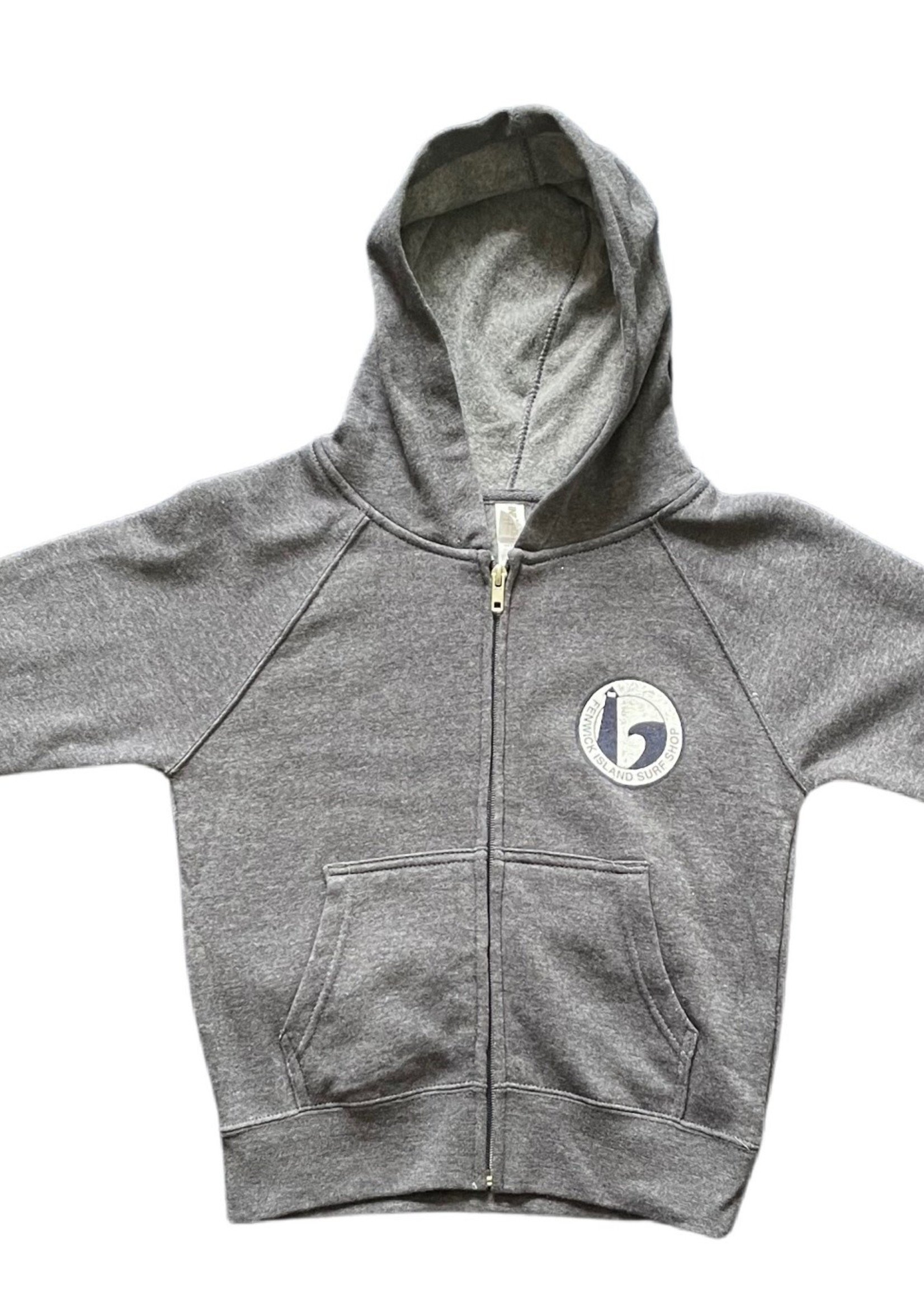"ROUND" YOUTH RAGLAN ZIP MIDNIGHT HEATHER
