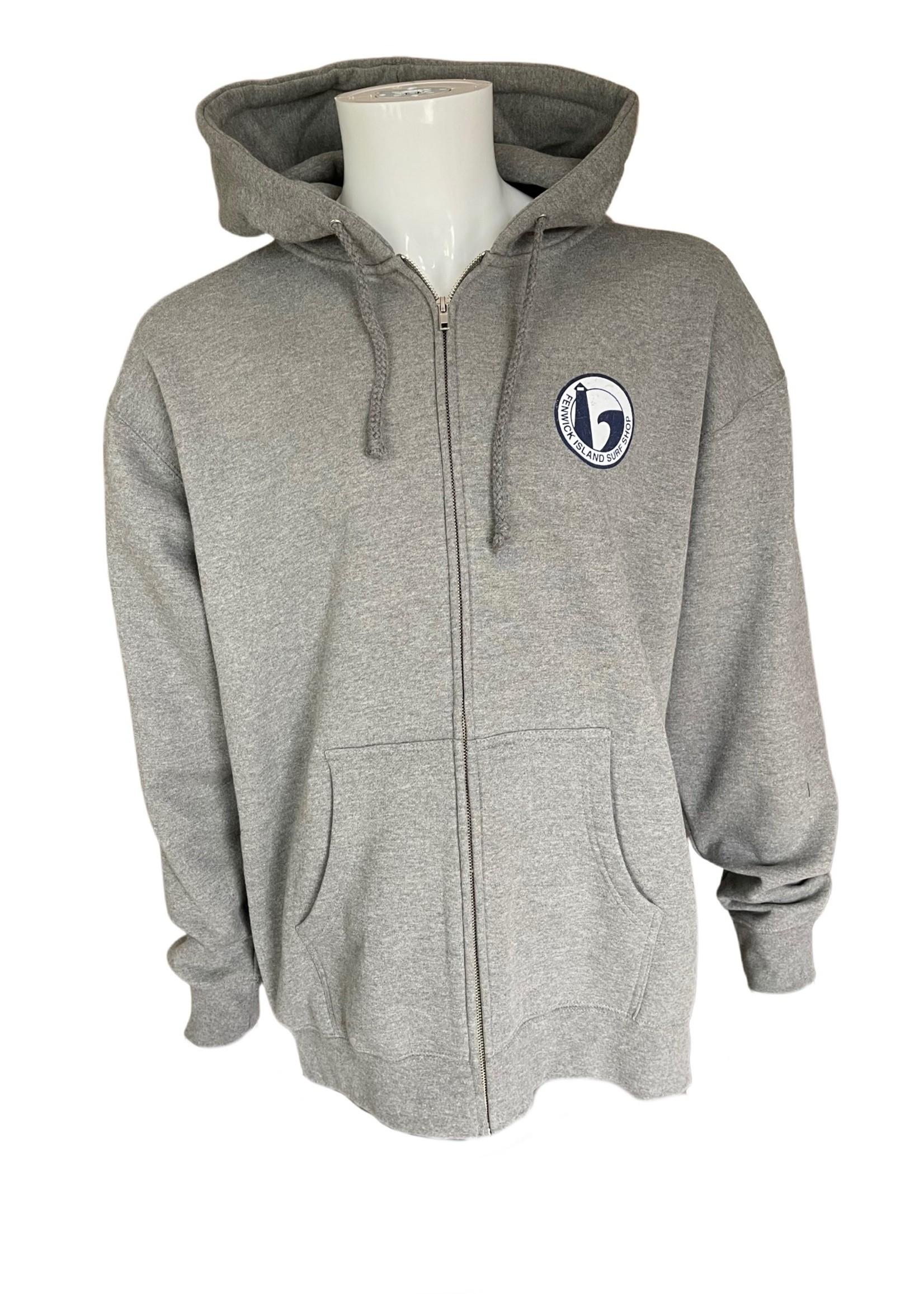 "ROUND" HEAVYWEIGHT ZIP GUNMETAL HEATHER