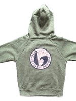 "ROUND" YOUTH RAGLAN HOOD MOSS HEATHER