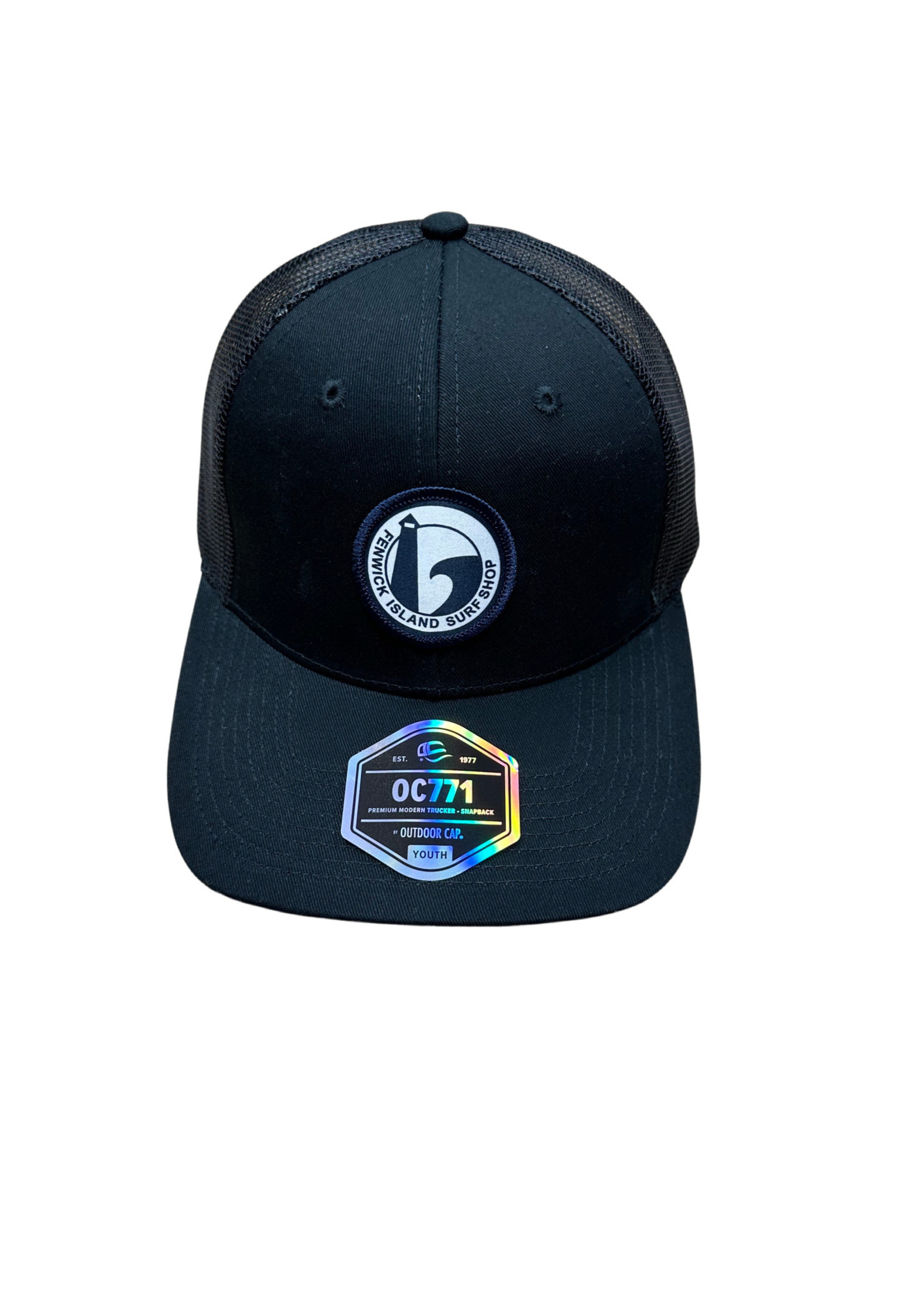 YOUTH F.I. PATCH TRUCKER BLACK/BLACK