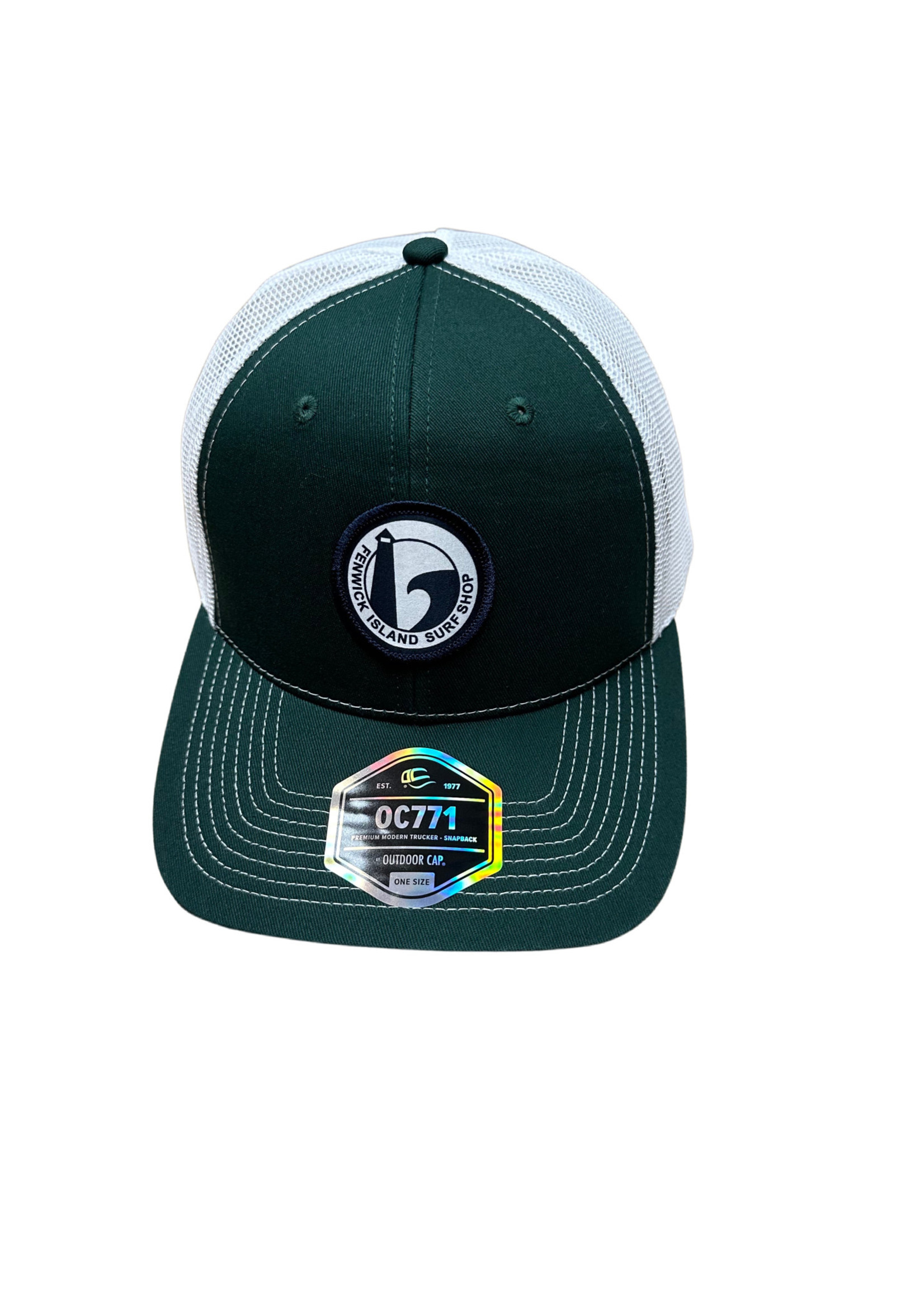 YOUTH F.I. PATCH TRUCKER DARK GREEN/WHITE