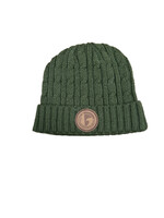 OLIVE CABLE KNIT BEANIE