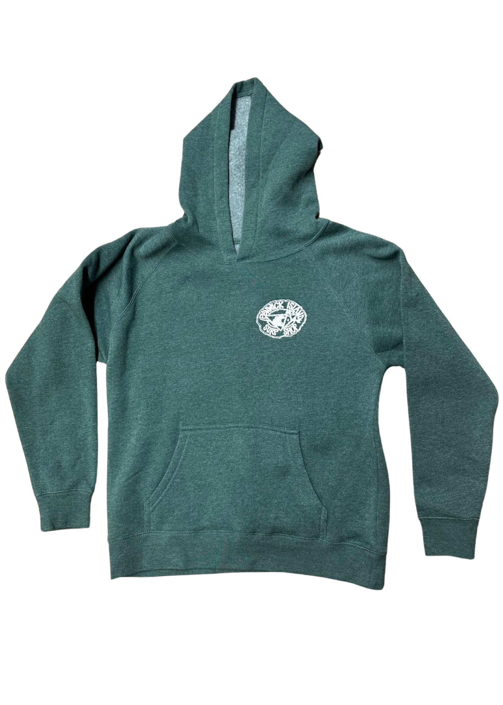 "KIKI" YOUTH RAGLAN HOOD MOSS HEATHER