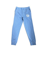 "ROUND" PIGMENT DYE  FLEECE PANT LITE BLUE