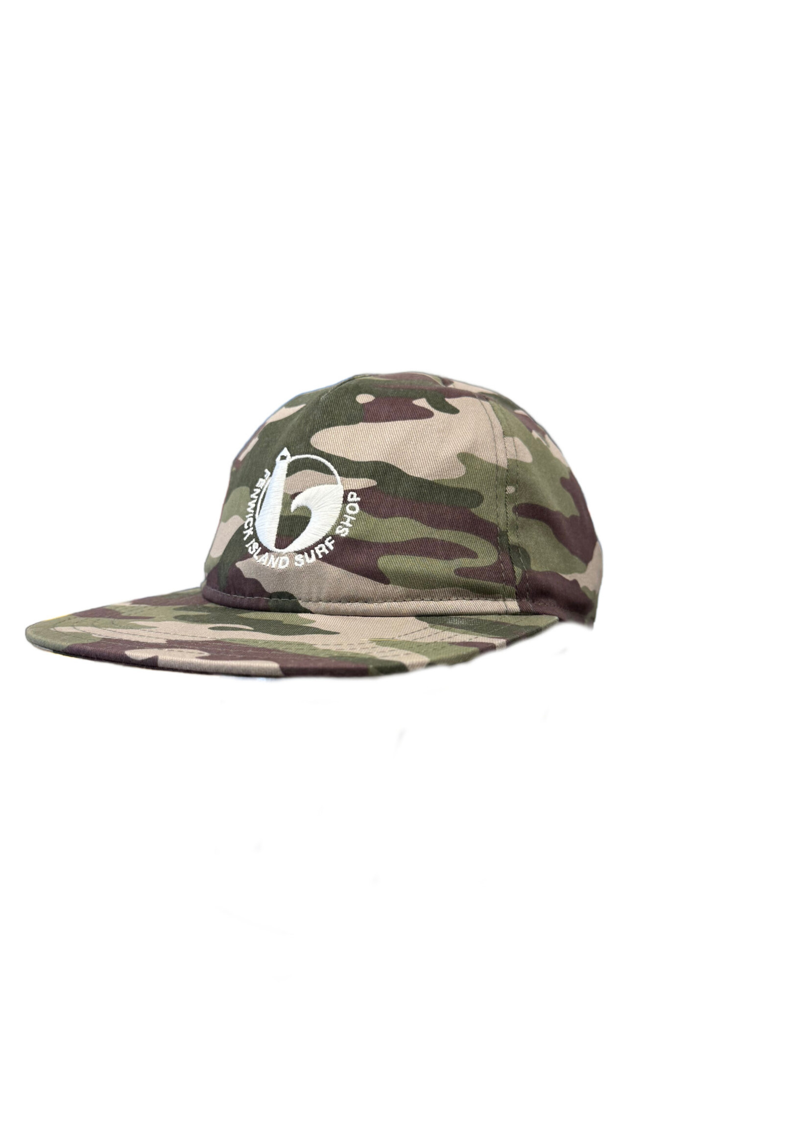 LOW CROWN FLAT BRIM ROUND EMBROIDERY CAMO