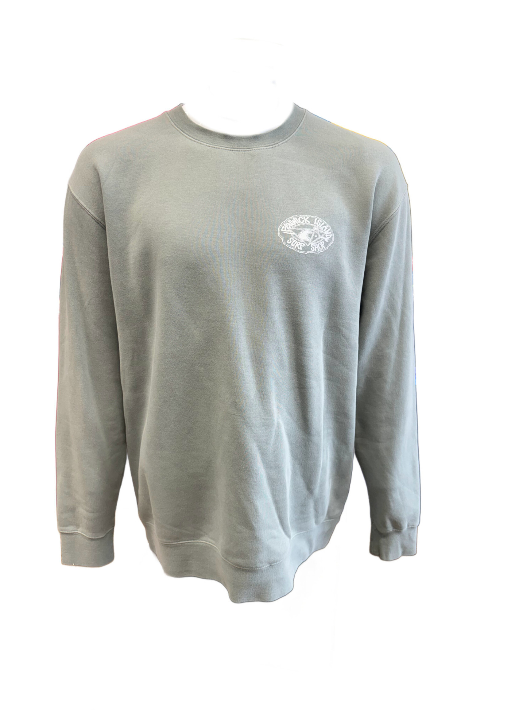 "KIKI" PIGMENT DYED CREW SAGE