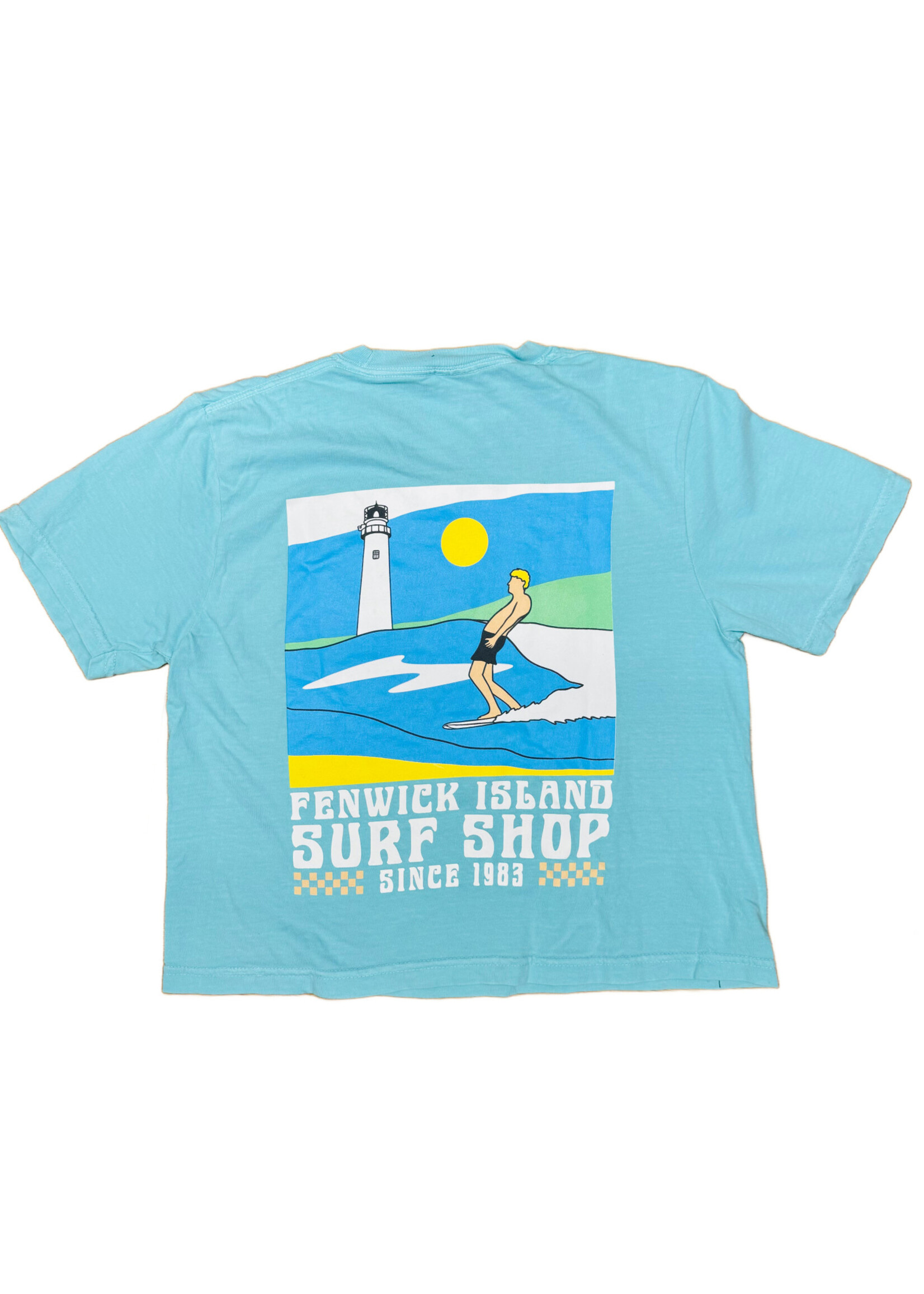 "KEN SURF" CROP TEE CHALKY MINT