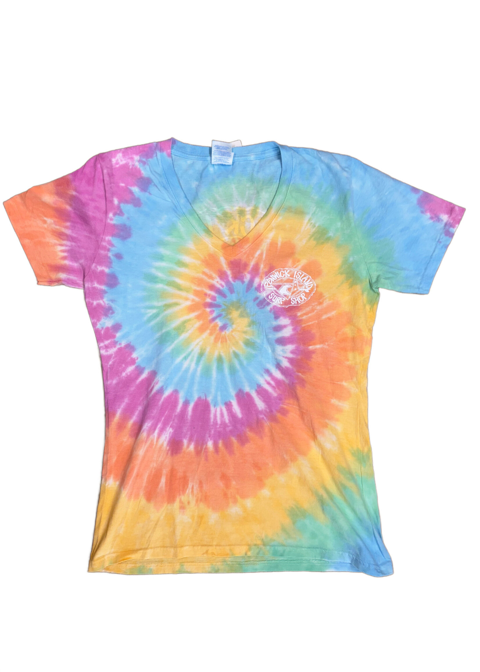 "KIKI" WOMEN'S TIE DYE PASTEL V NECK