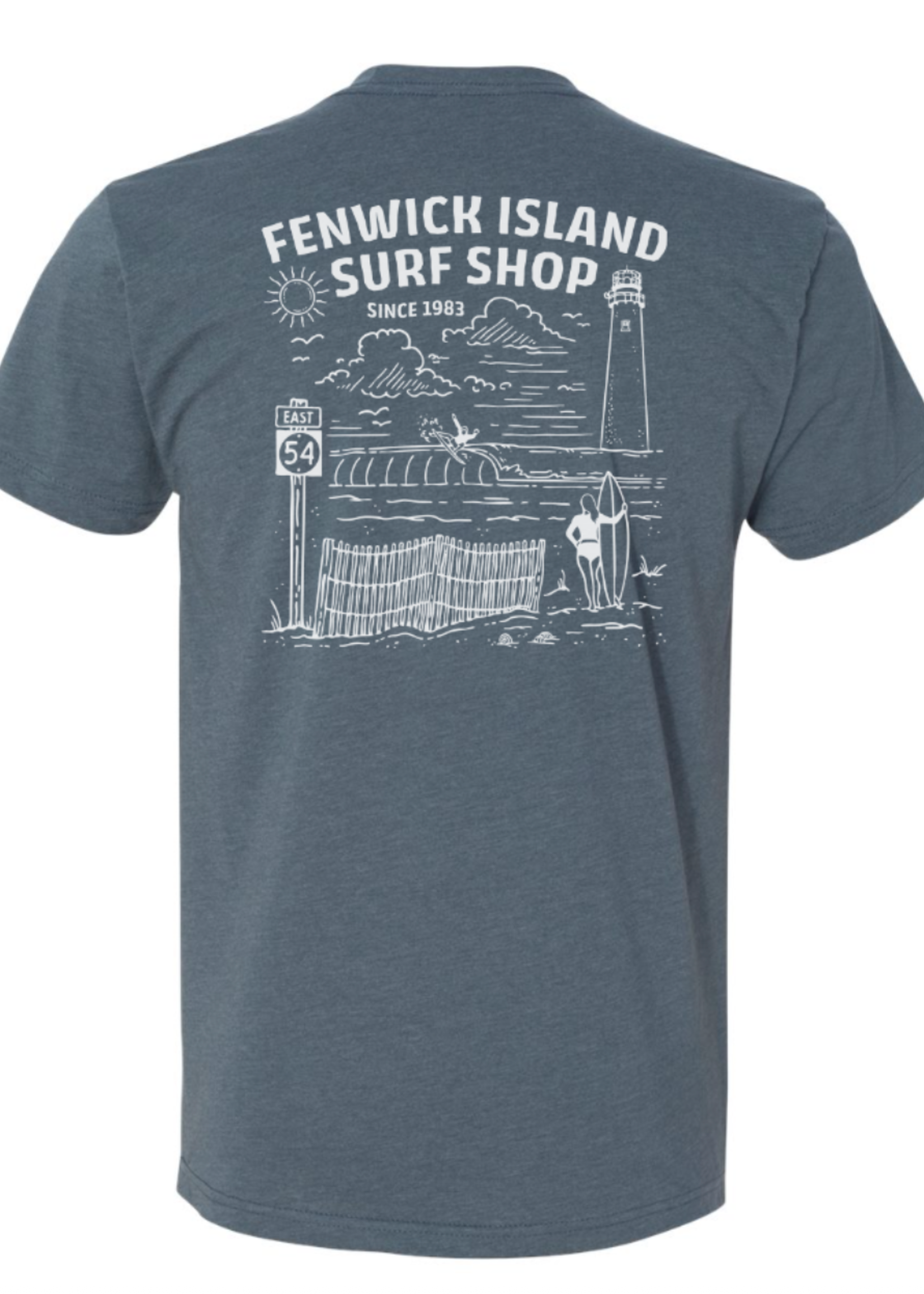 "FENWICK BEACH" SS NEXT LEVEL INDIGO