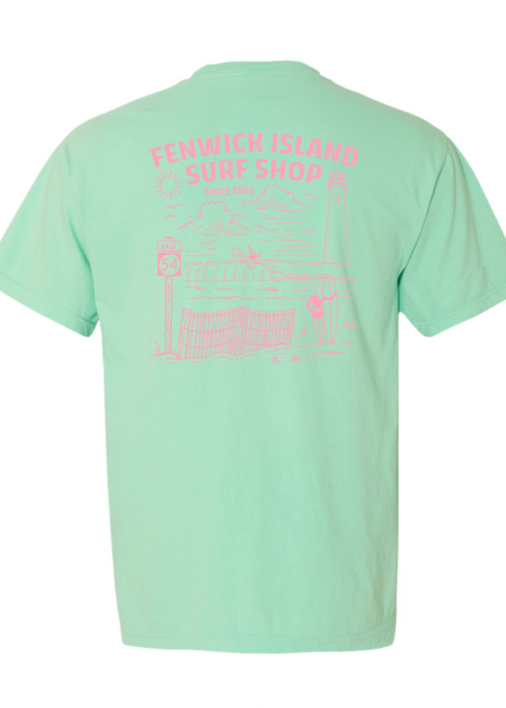"FENWICK BEACH" SS COMFORT COLORS  ISLAND REEF