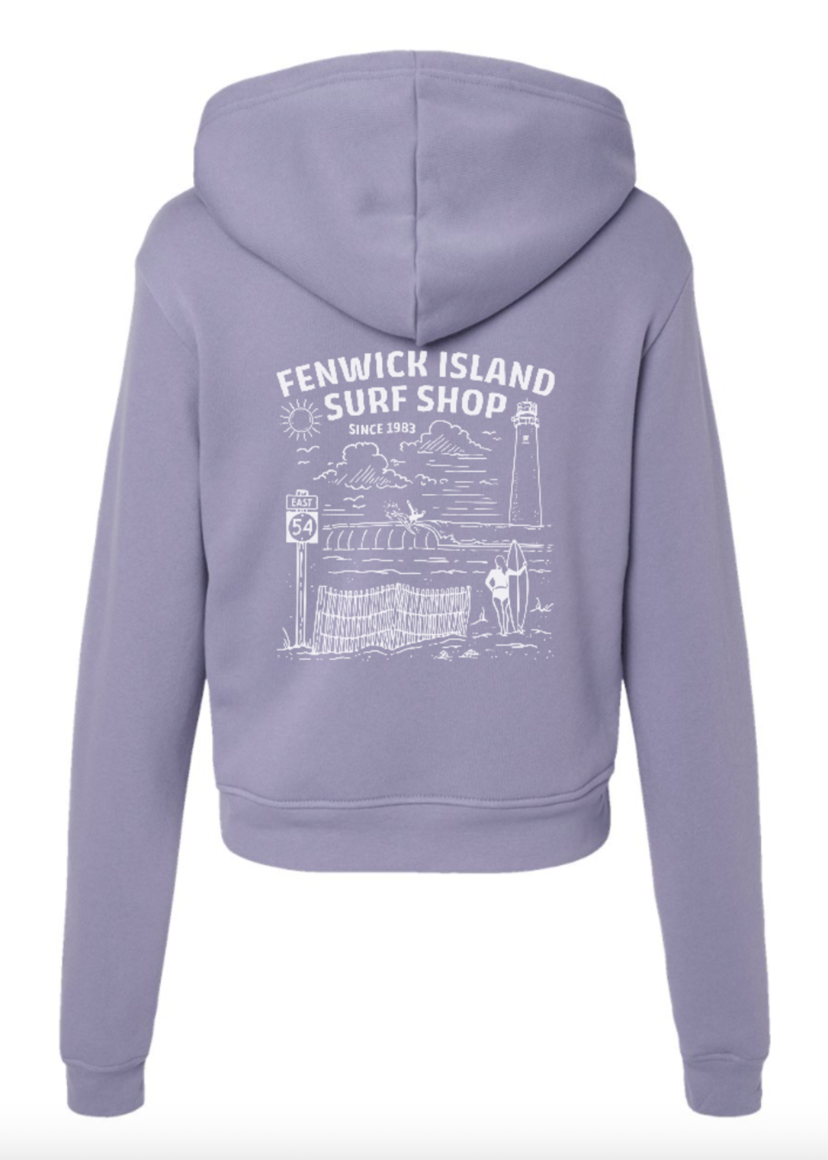"FENWICK BEACH" WOMEN'S HOOD DARK LAVENDER