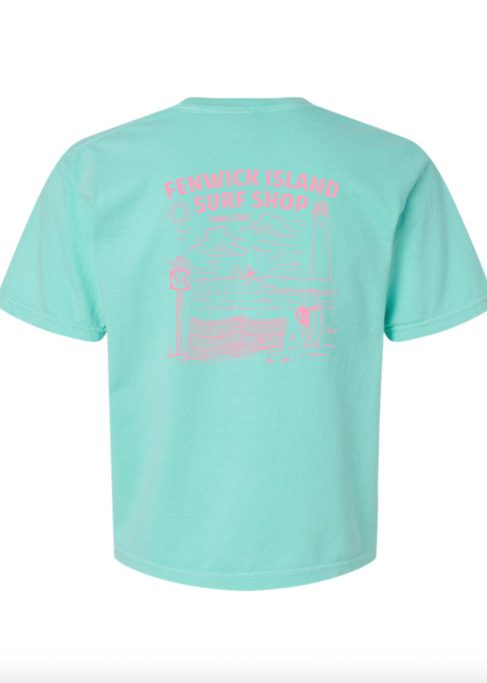 "FENWICK BEACH" COMFORT COLORS SS CHALKY MINT