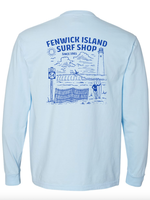 "FENWICK BEACH" POCKET LS CHAMBRAY