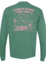 FENWICK BEACH POCKET LS LIGHT GREEN
