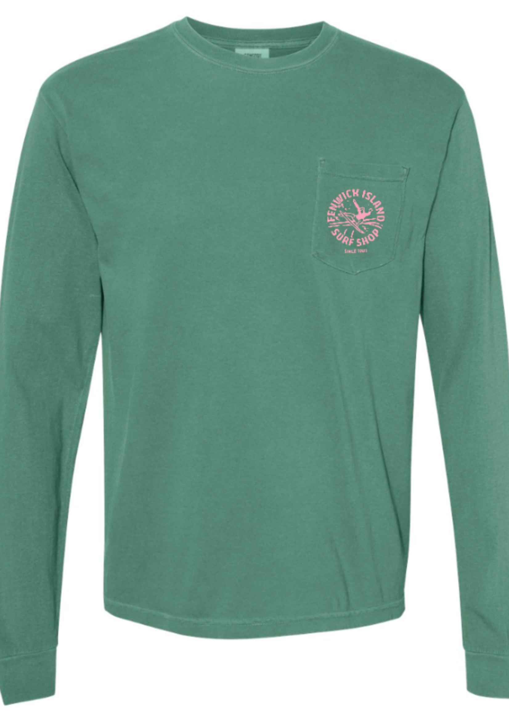 FENWICK BEACH POCKET LS LIGHT GREEN