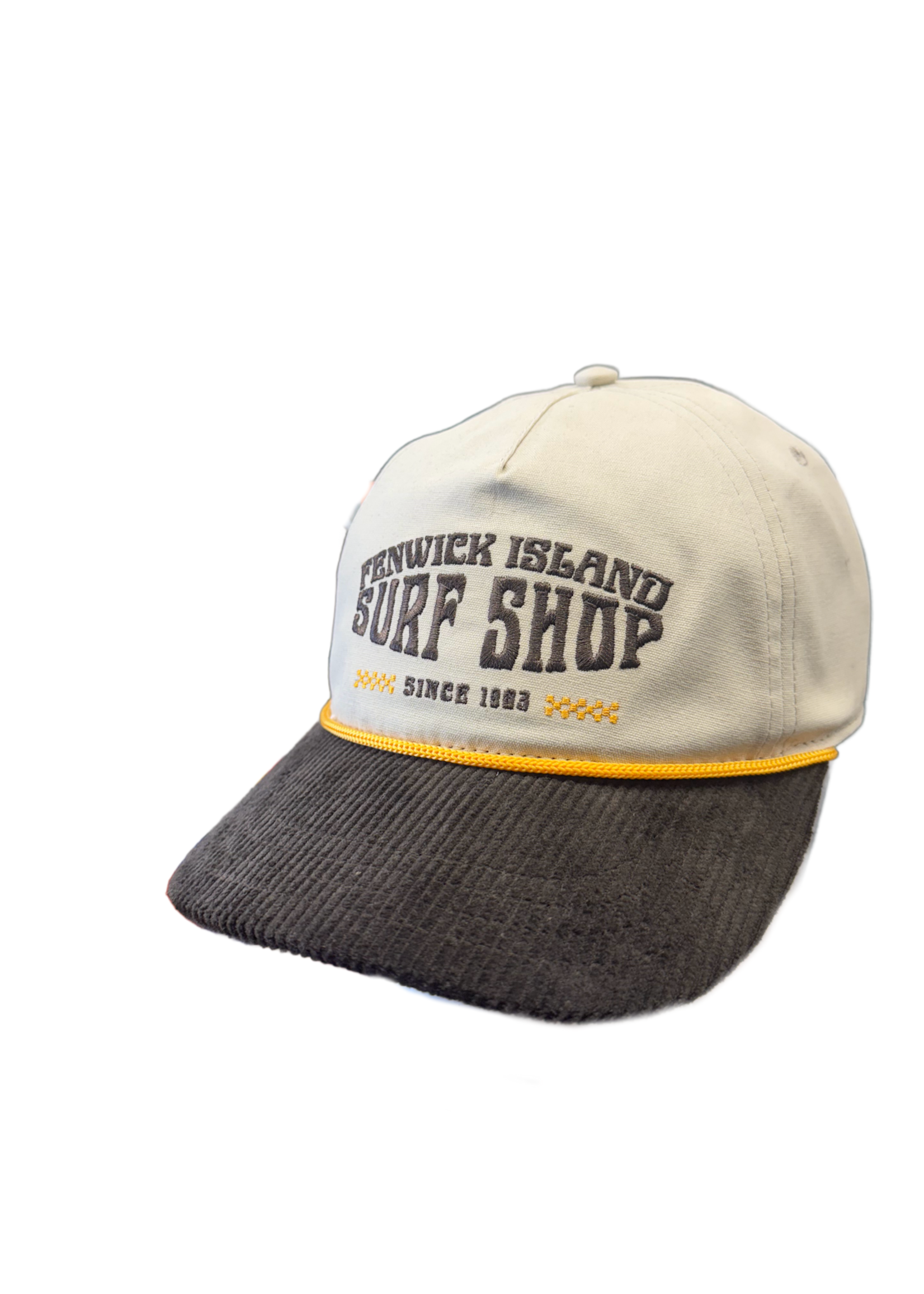 F.I. EMBROIDERED ORGANIC CANVAS ESPRESSO CORD