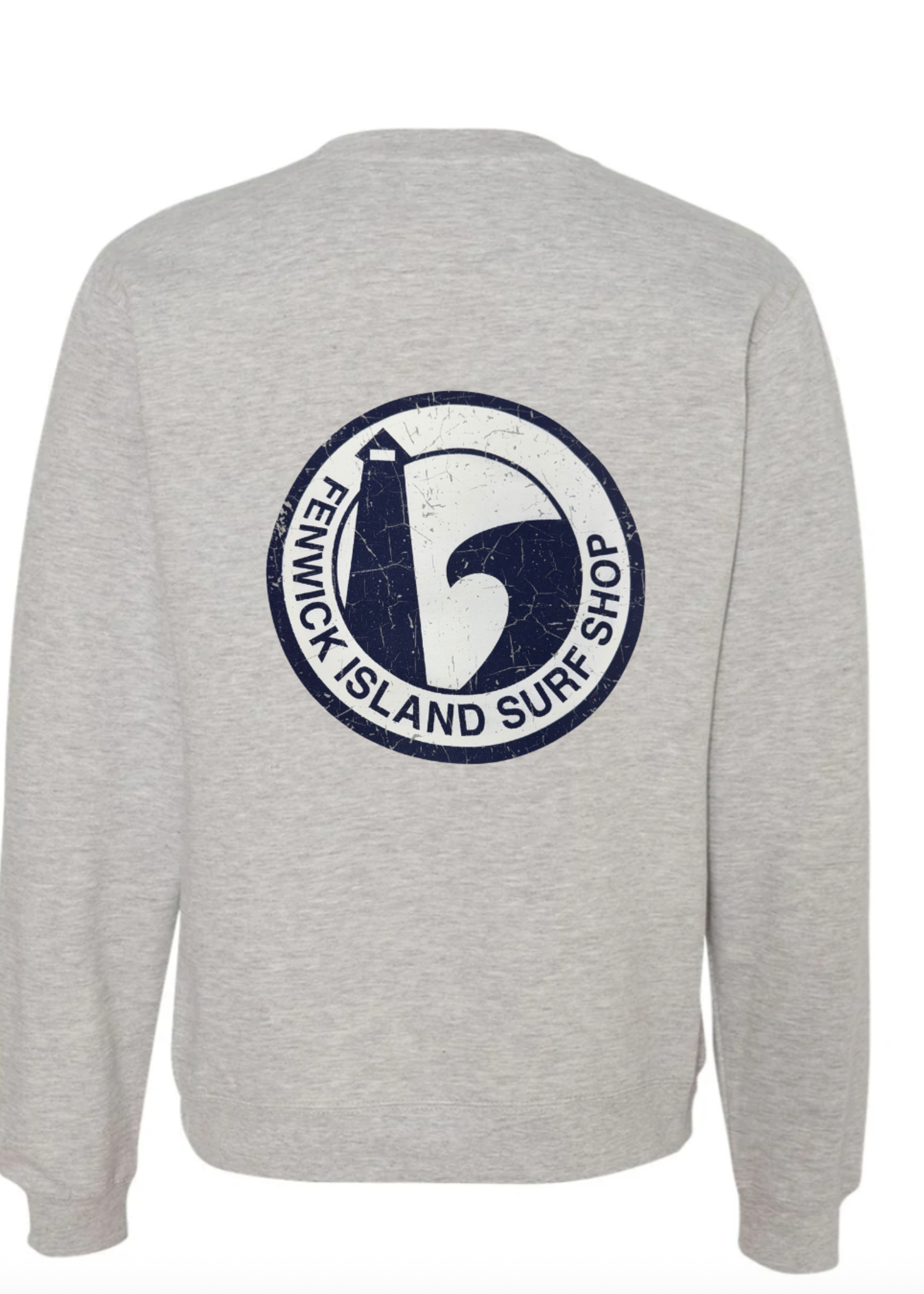 "ROUND" MIDWEIGHT HEATHER GRAY CREW