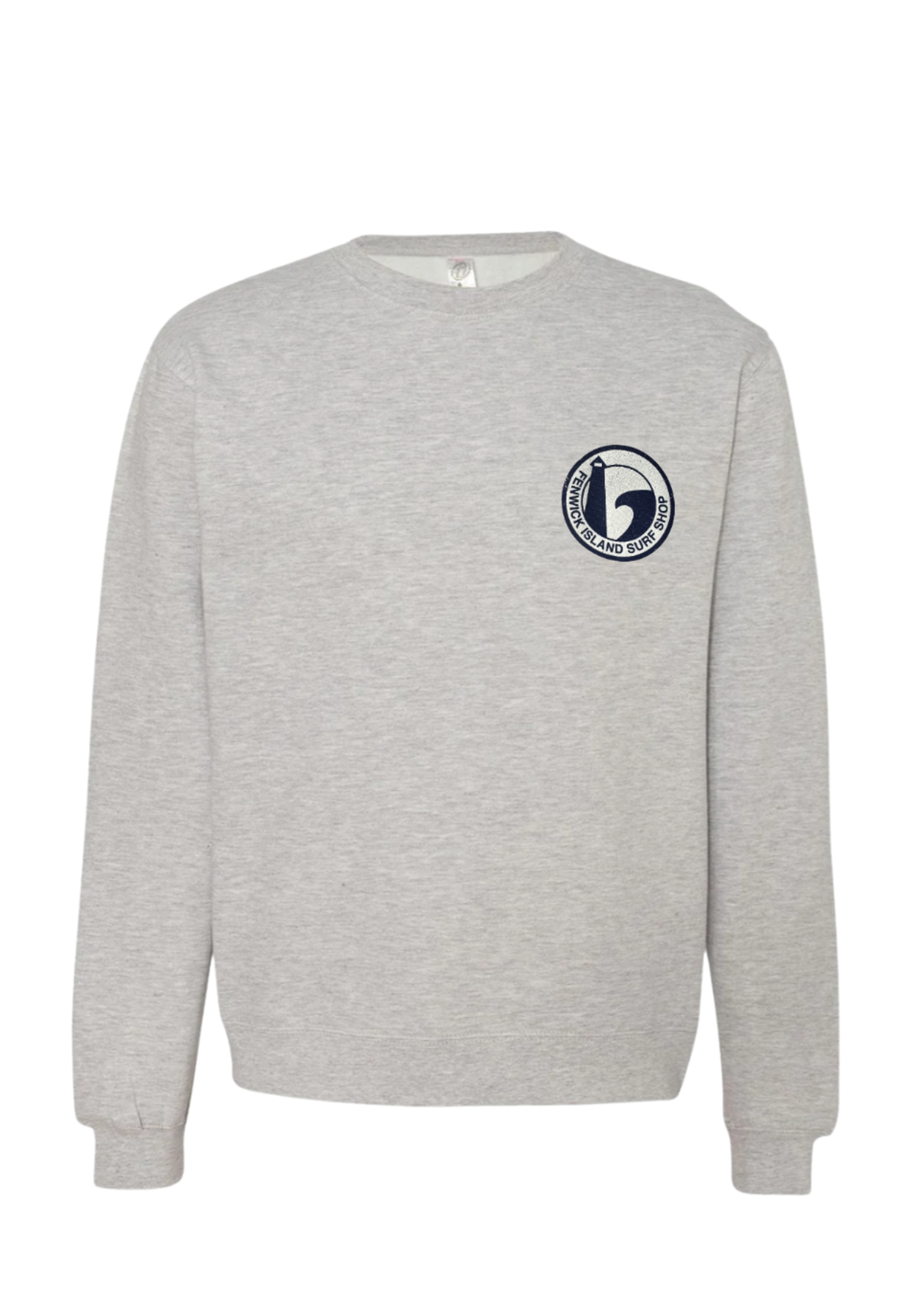 "ROUND" MIDWEIGHT HEATHER GRAY CREW