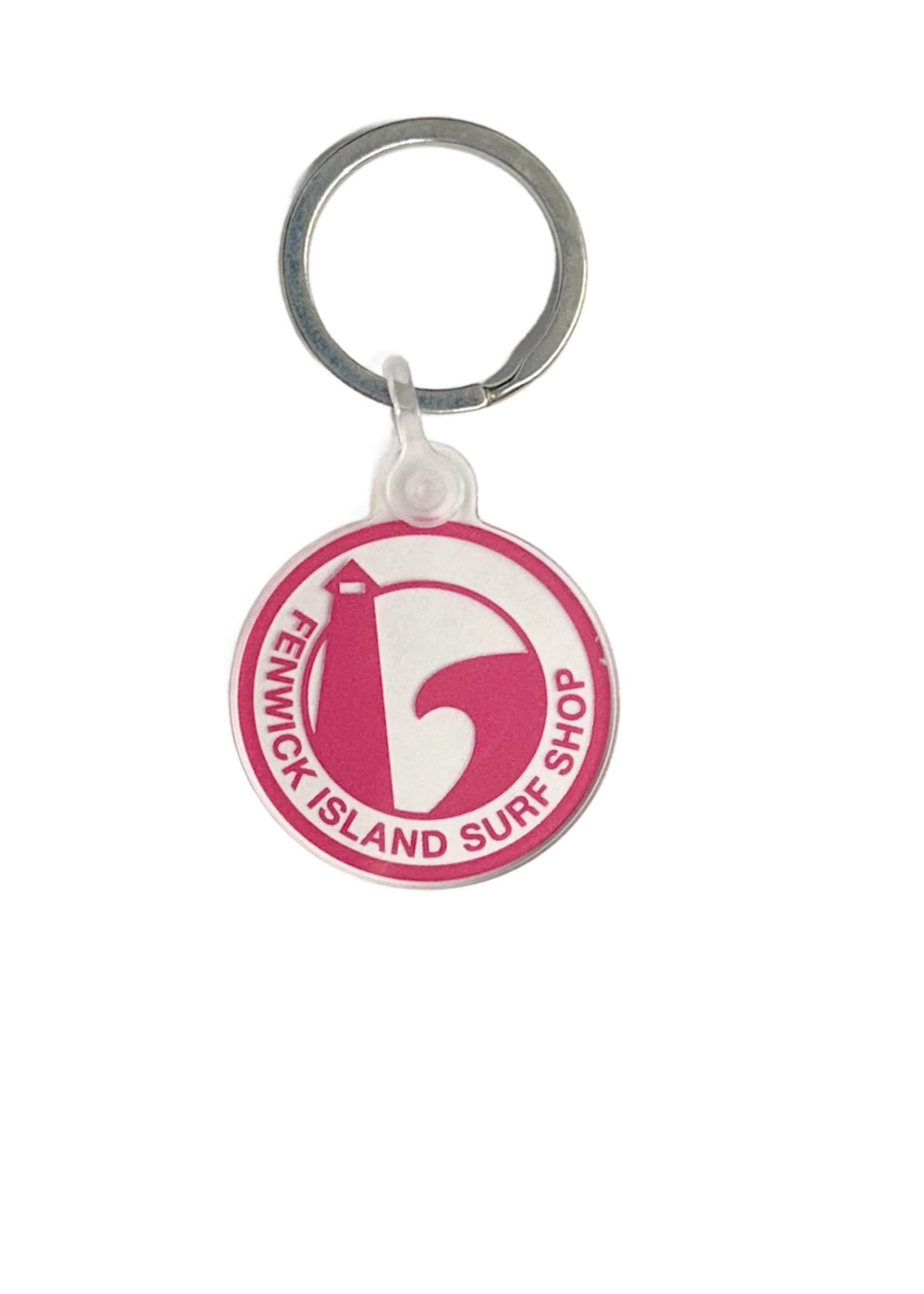 PINK ROUND KEYCHAIN