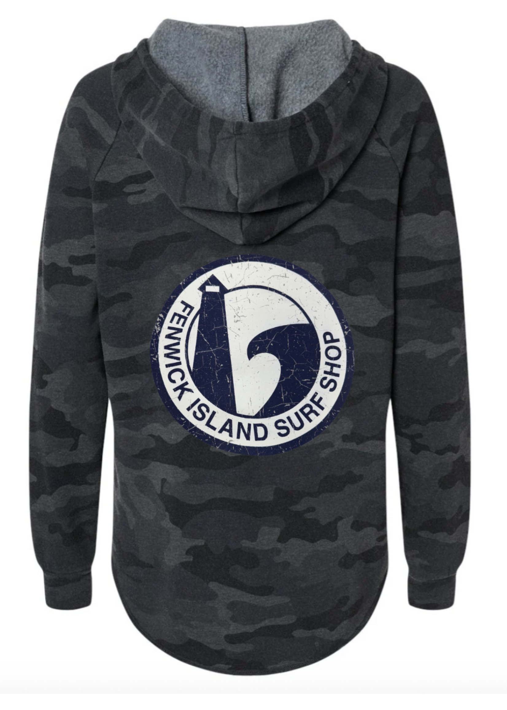 "ROUND" HOOD BLACK CAMO