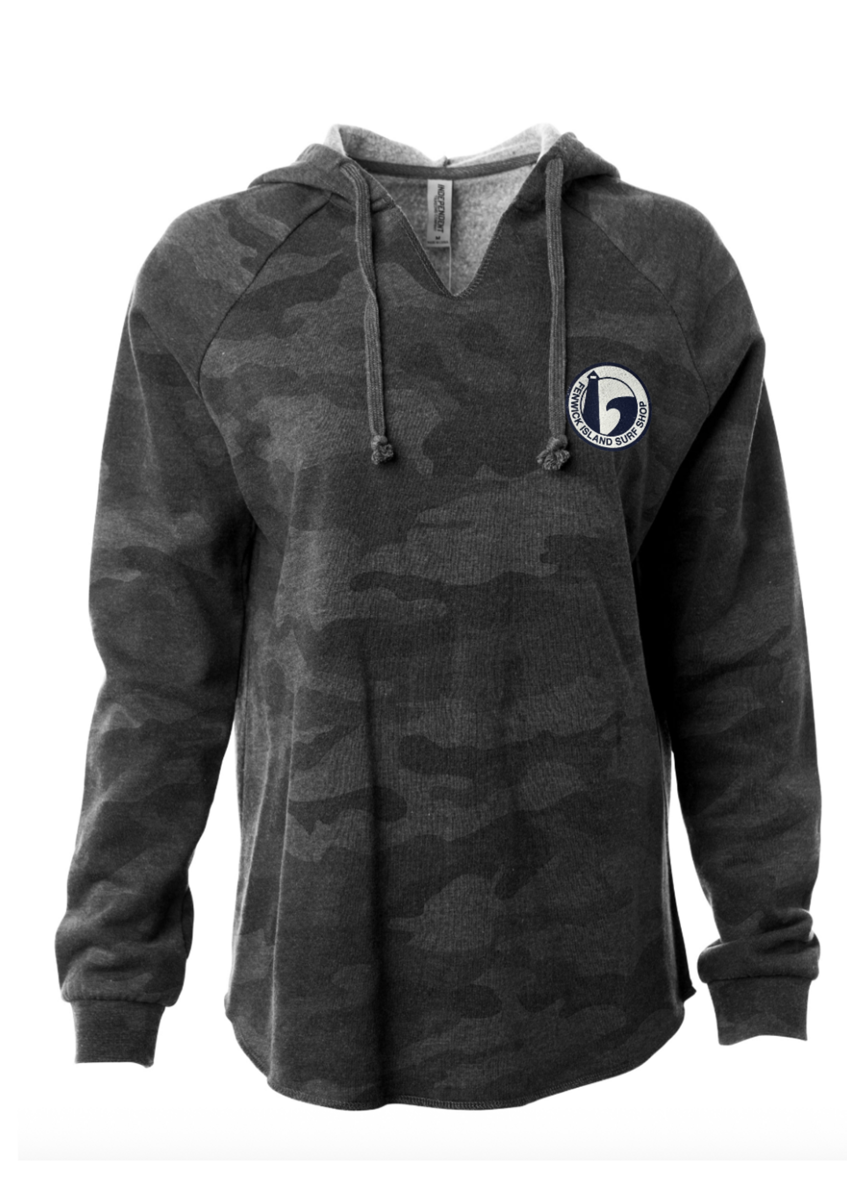 "ROUND" HOOD BLACK CAMO
