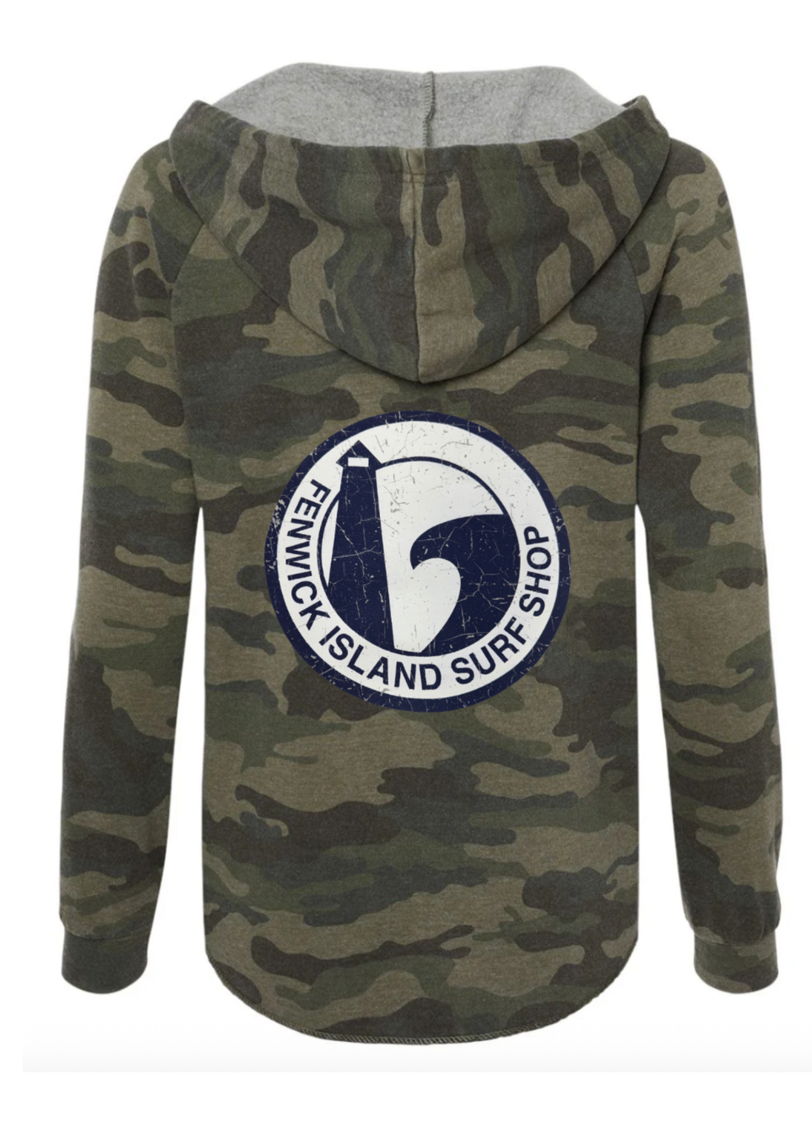 "ROUND" WOMEN'S HOOD FOREST CAMO