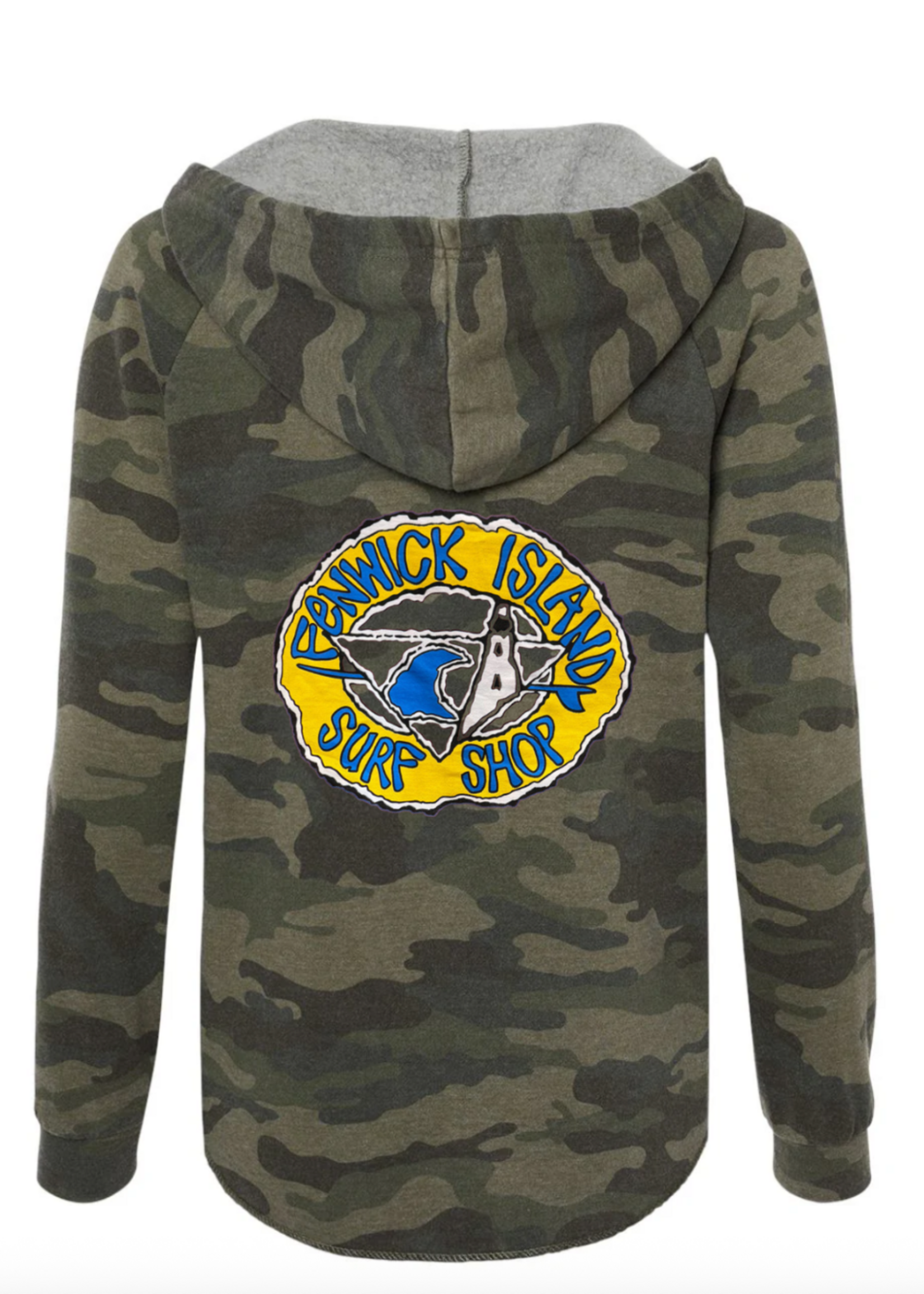 "KIKI" WOMEN'S HOODED PULLOVER CAMO