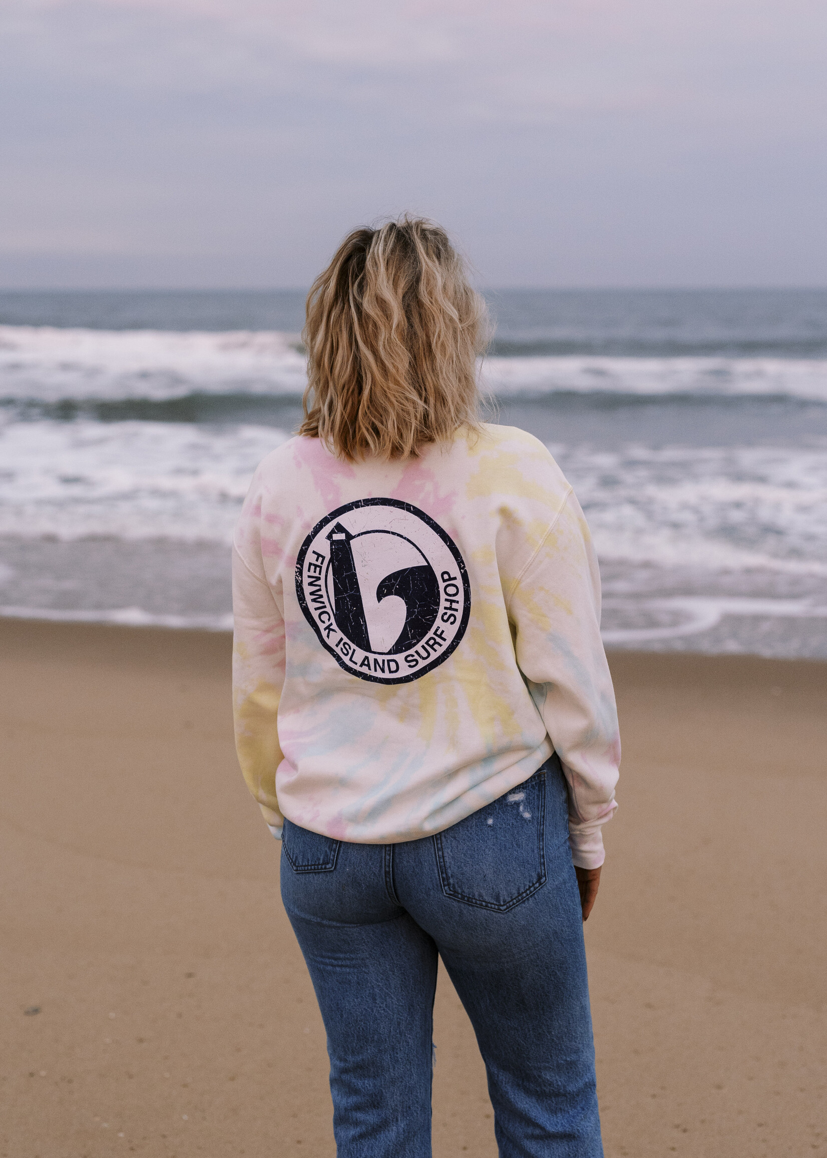 "ROUND" TIE DYED SUNET CREW