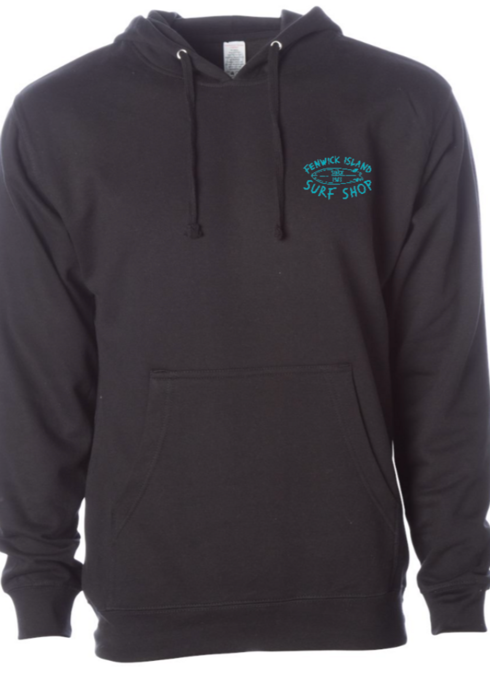 "SKATE SURF" MIDWEIGHT HOOD BLACK