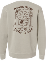 "SKATE SURF" PIGMENT DYED CREW CEMENT