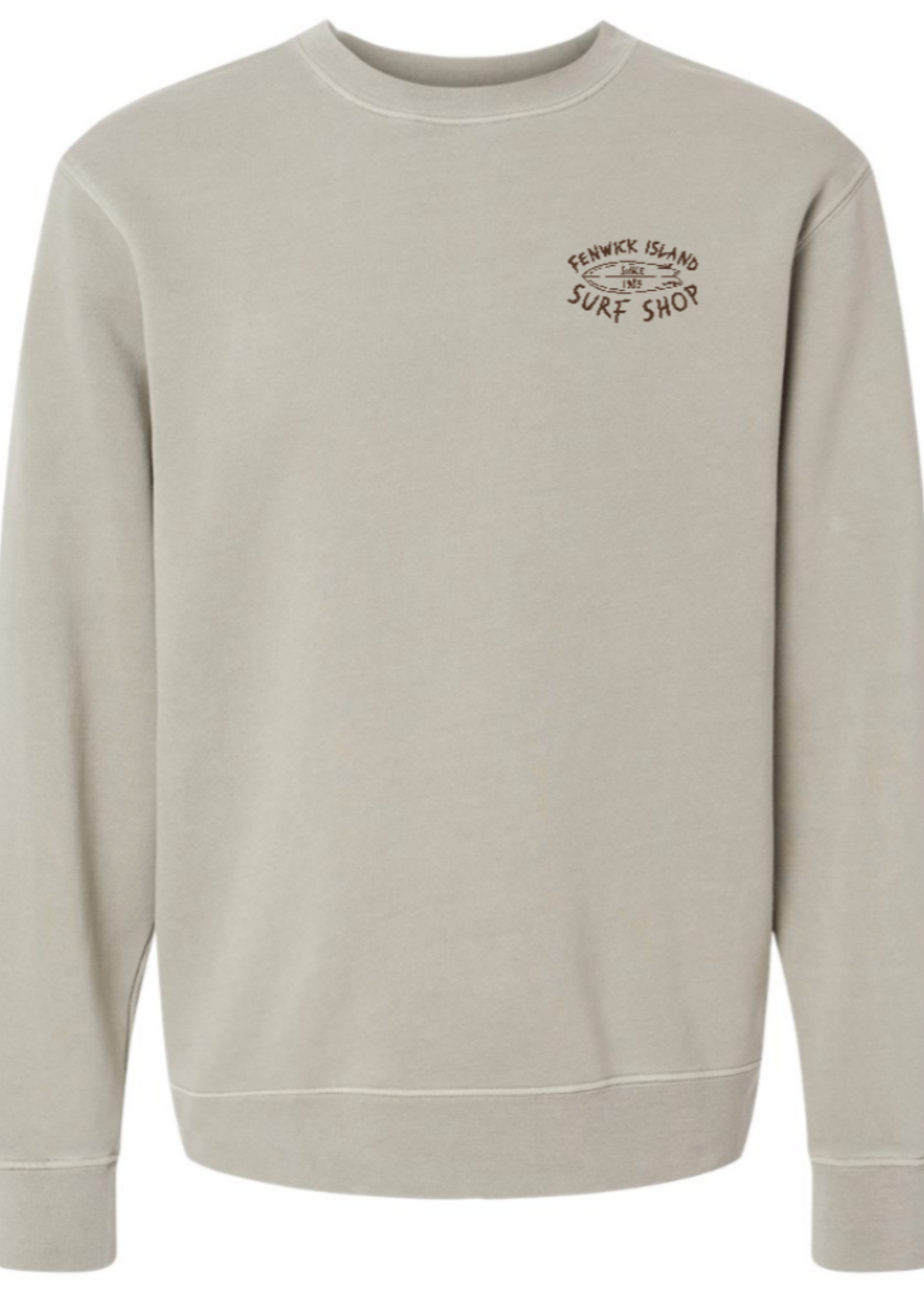 "SKATE SURF" PIGMENT DYED CREW CEMENT