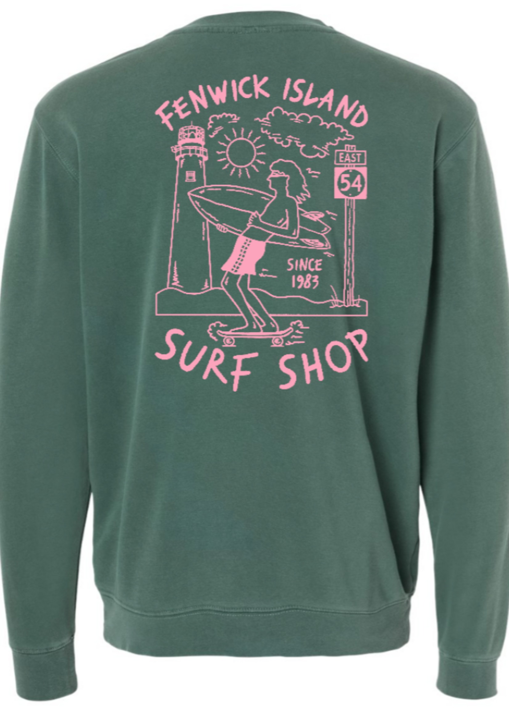 "SKATE SURF" PIGMENT DYED CREW ALPINE