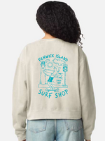 WOMENS "SKATE SURF "MID LENGTH CREW IVORY