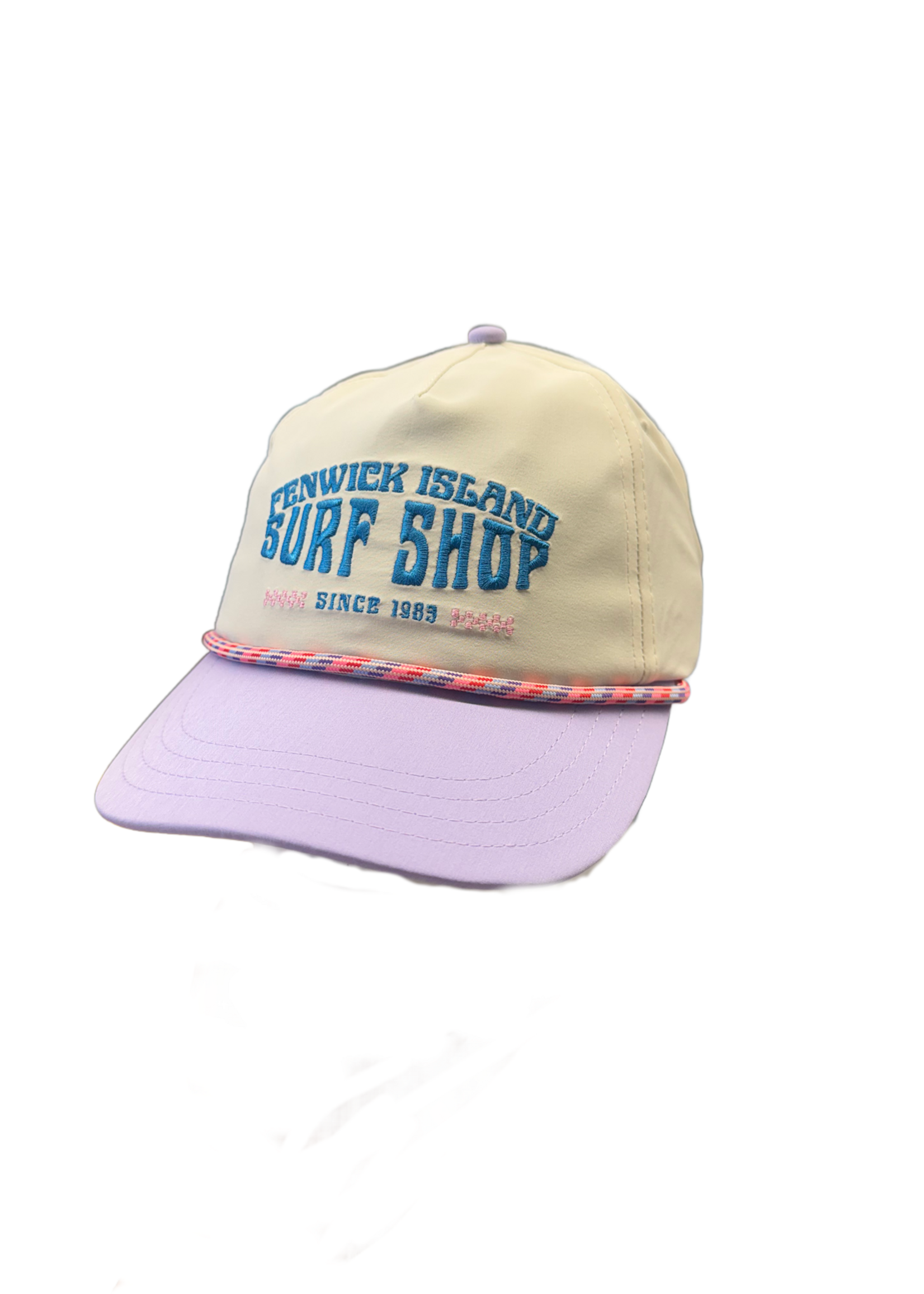 F.I. EMBROIDERED TRITECH CREAM/LAVENDER