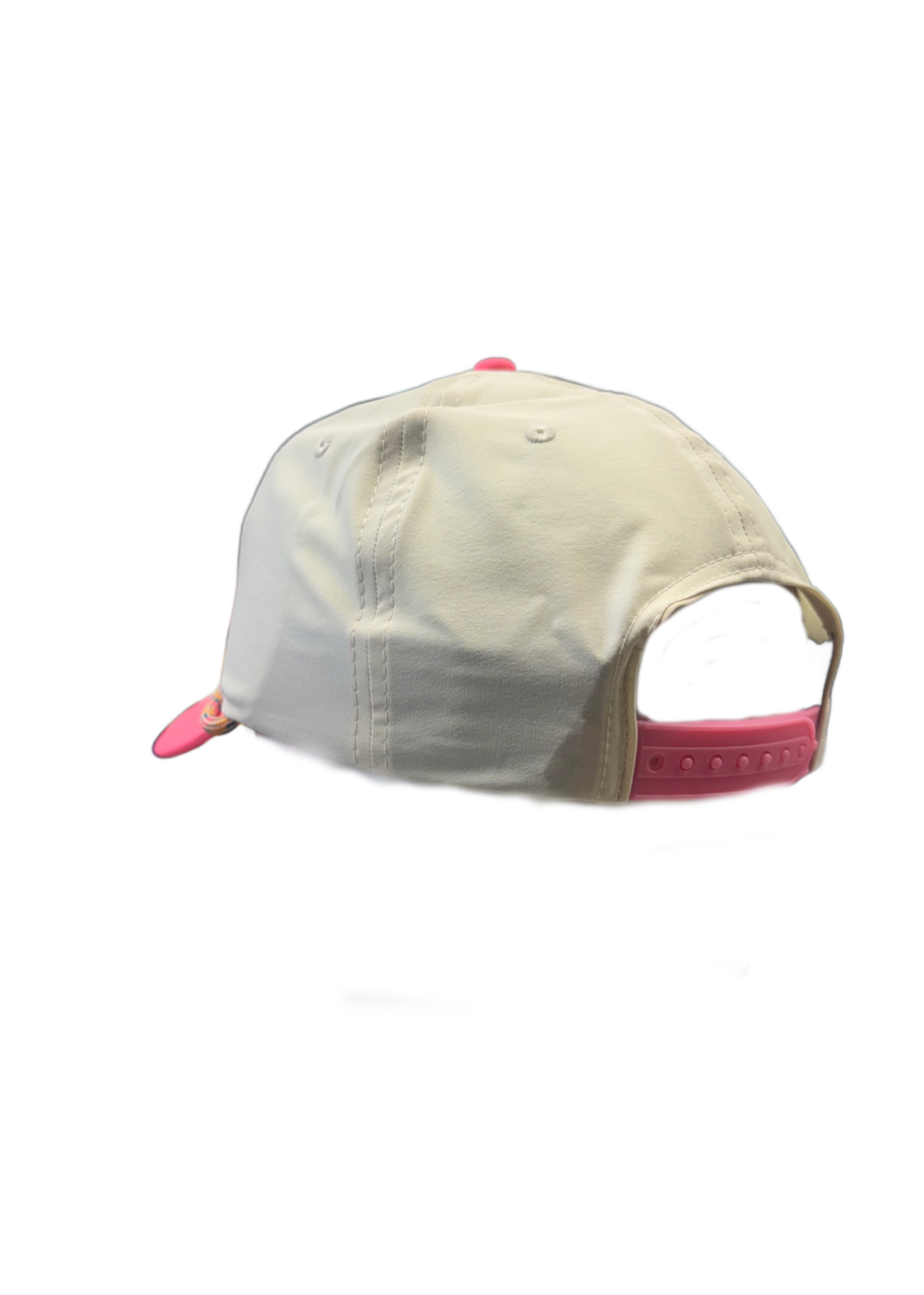 F.I. EMBROIDERED TRITECH CREAM/NEON PINK
