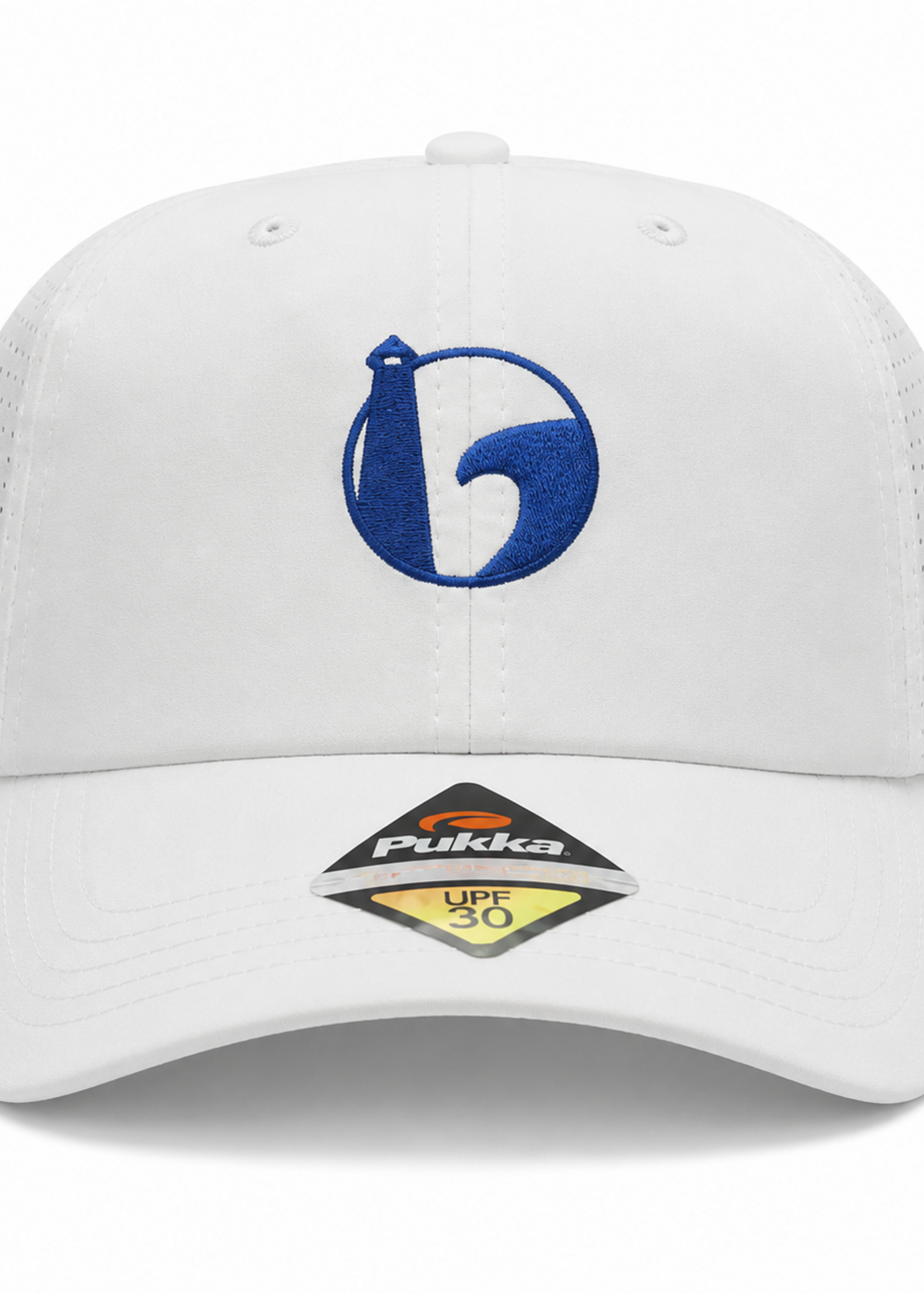ROUND EMBROIDERY LOW CROWN WHITE TRITECH