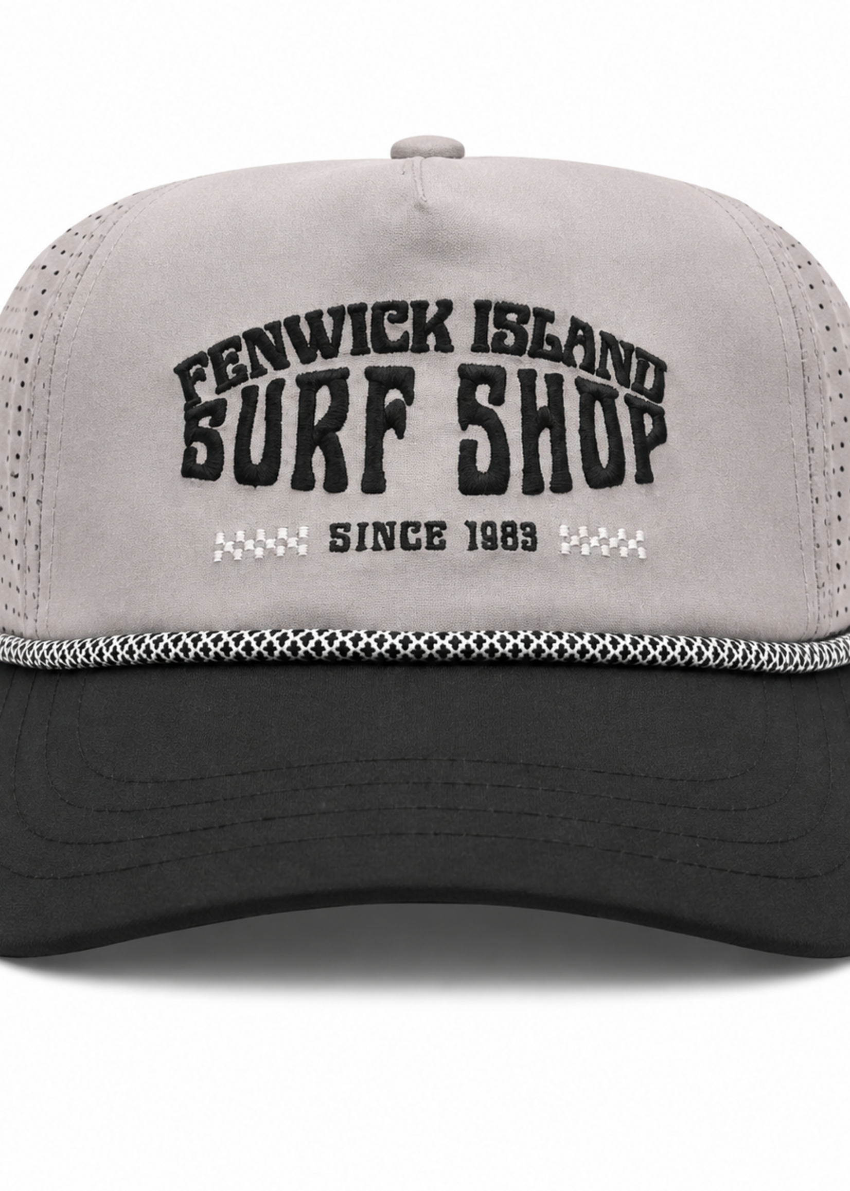 F.I. EMBROIDERY TRITECH ROPE HAT BLACK/STEEL