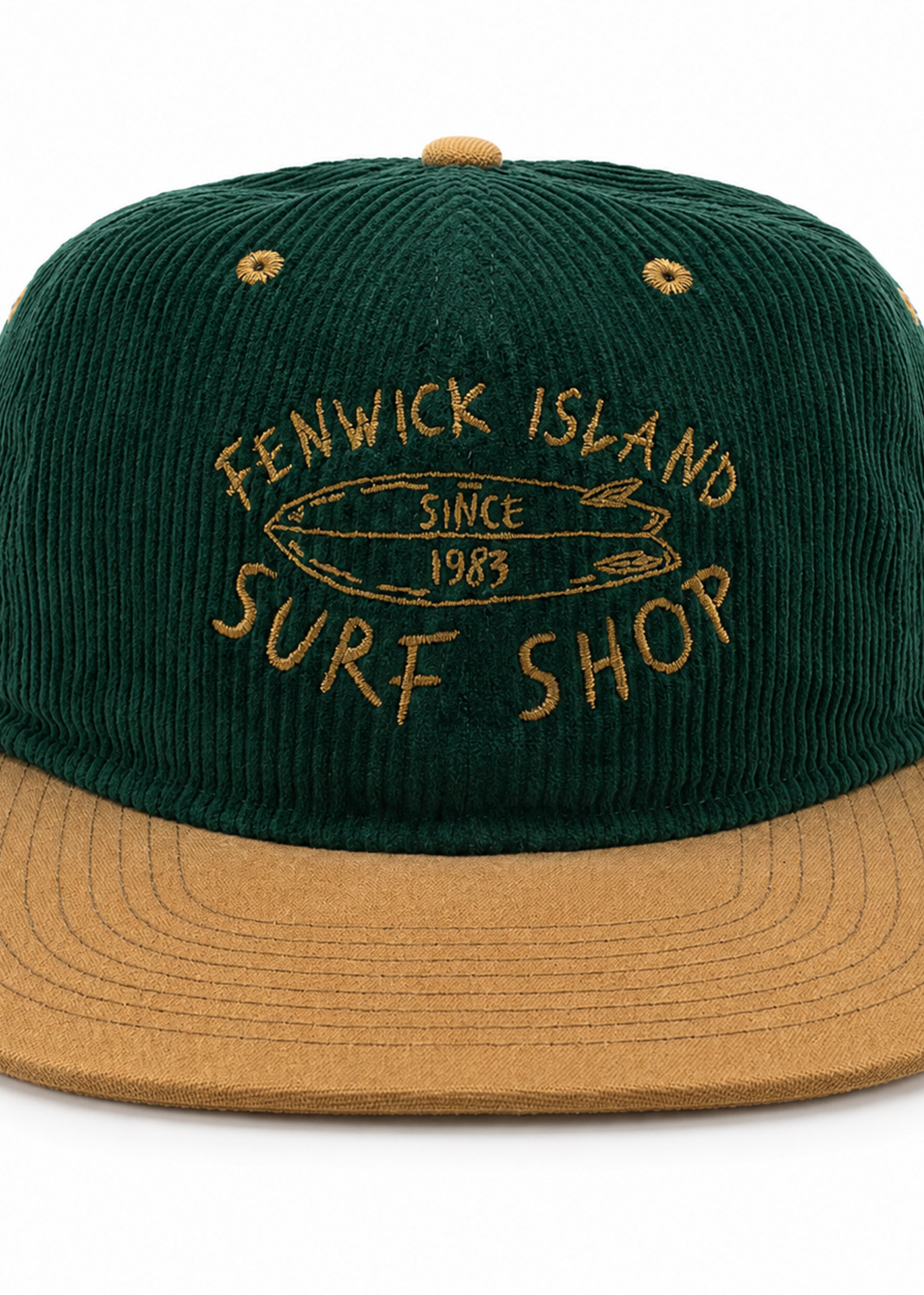 F.I. HIGH CROWN FLAT BRIM EMERALD CORD