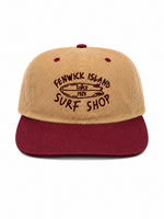 F.I. HIGH CROWN FLAT BRIM EMB KHAKI CORD