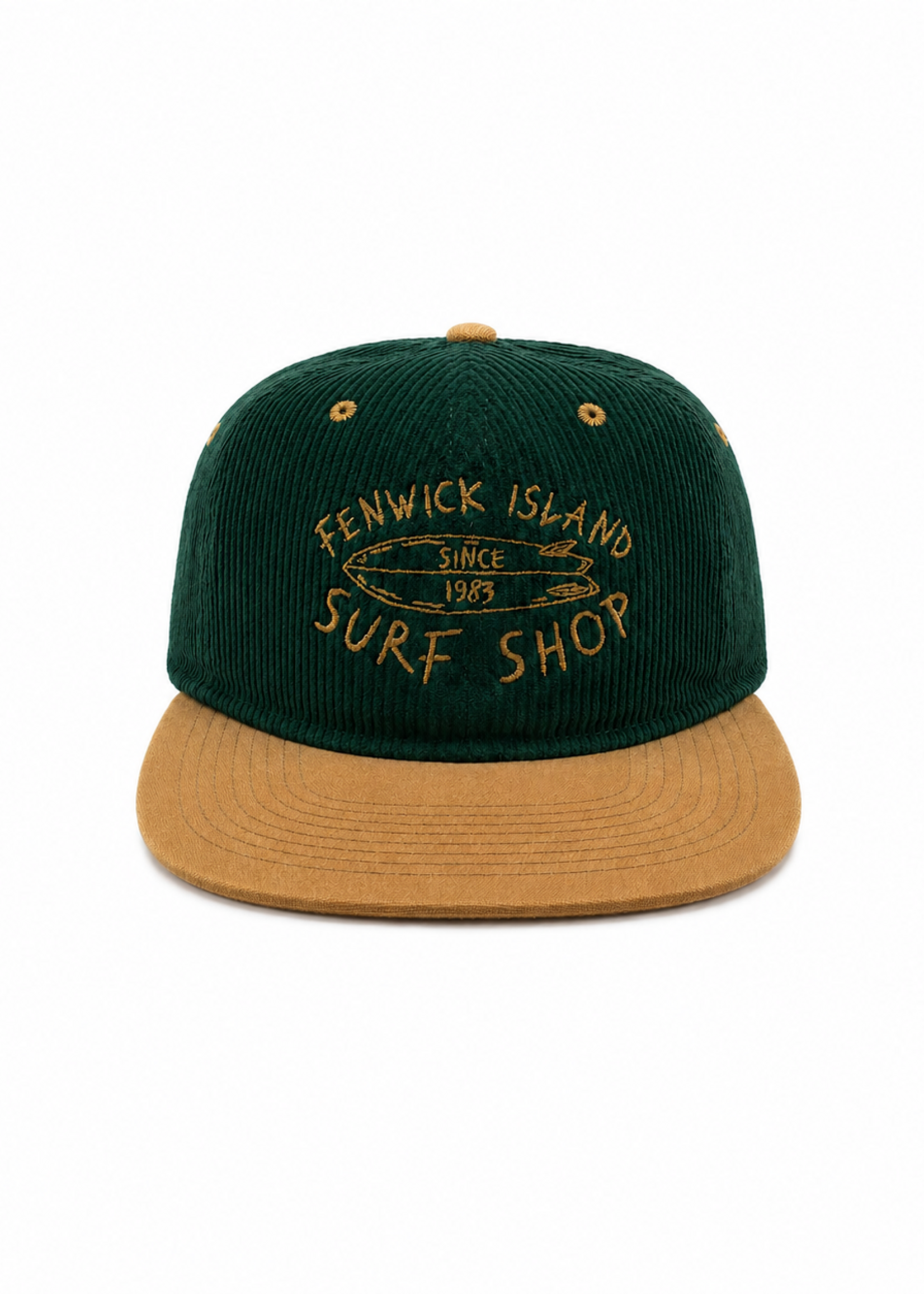 F.I. HIGH CROWN FLAT BRIM EMERALD CORD