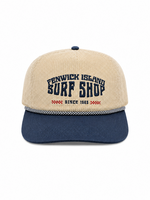 F.I. EMBROIDERY ROPE HAT BLUE WAXED/BONE CORD