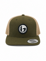 F.I. PATCH FLAT BRIM HAT RETRO MOSS/KHAKI