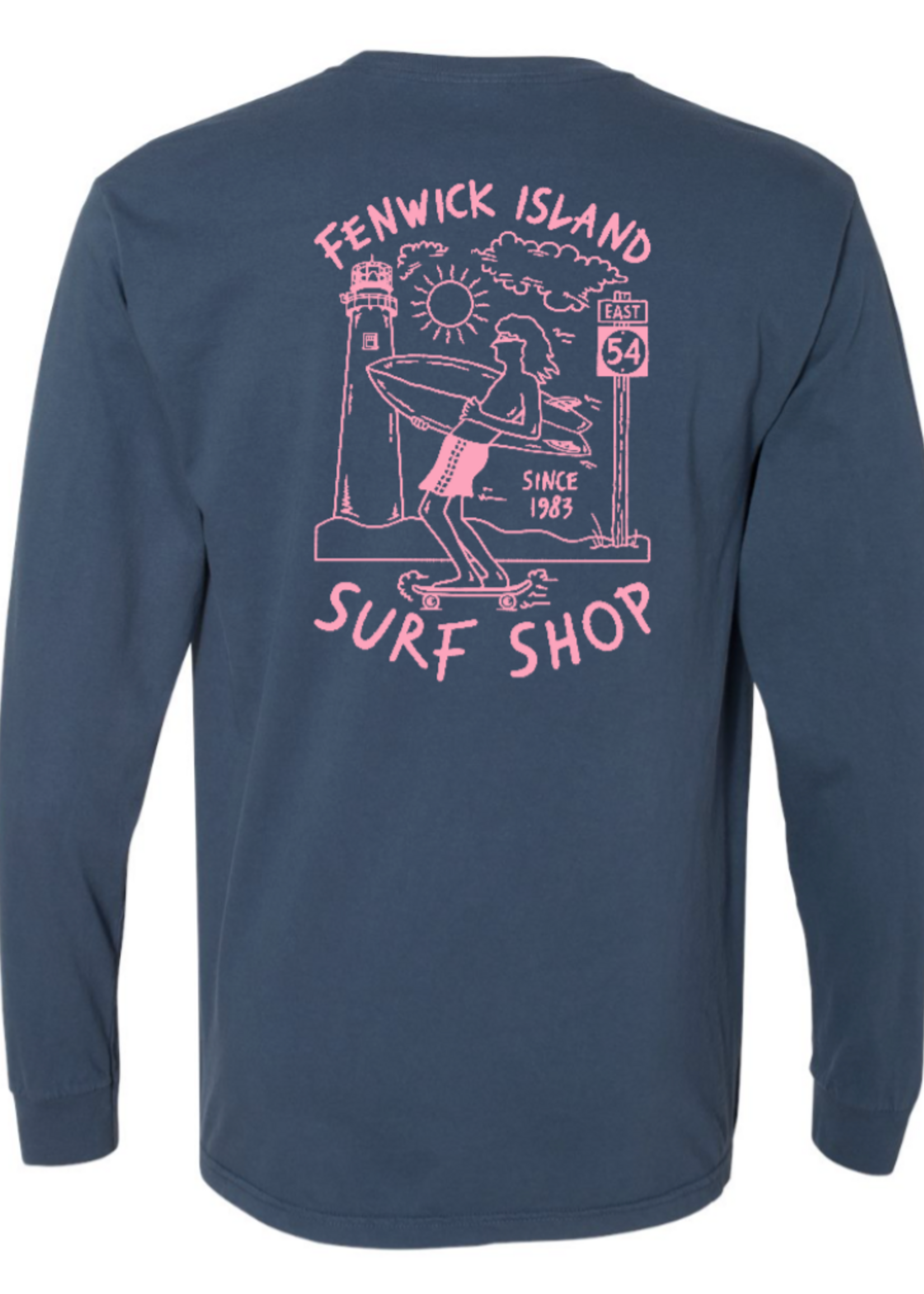 "SKATE SURF" LS MIDNIGHT/PINK