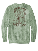 "SKATE SURF" COLORBLAST CREW FERN