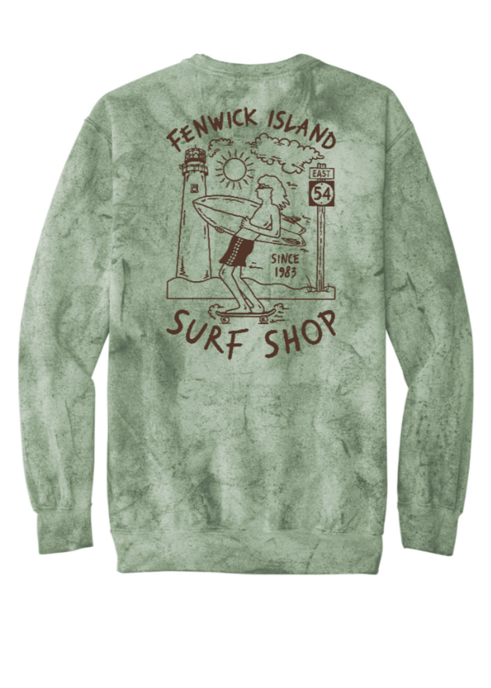 SKATE SURF COLORBLAST CREW FERN
